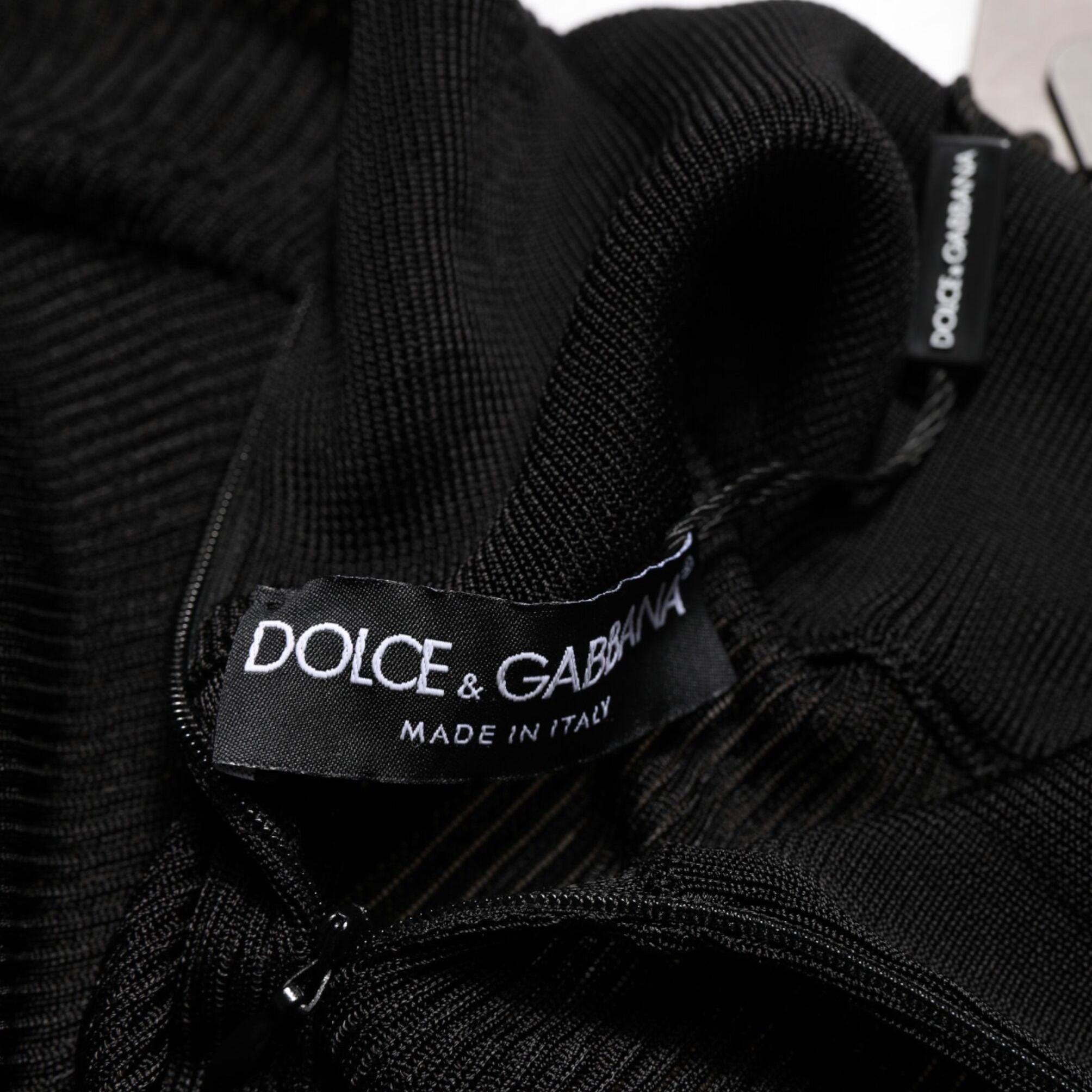 Dolce & Gabbana Black Viscose Turtle Neck Pullover Sweater