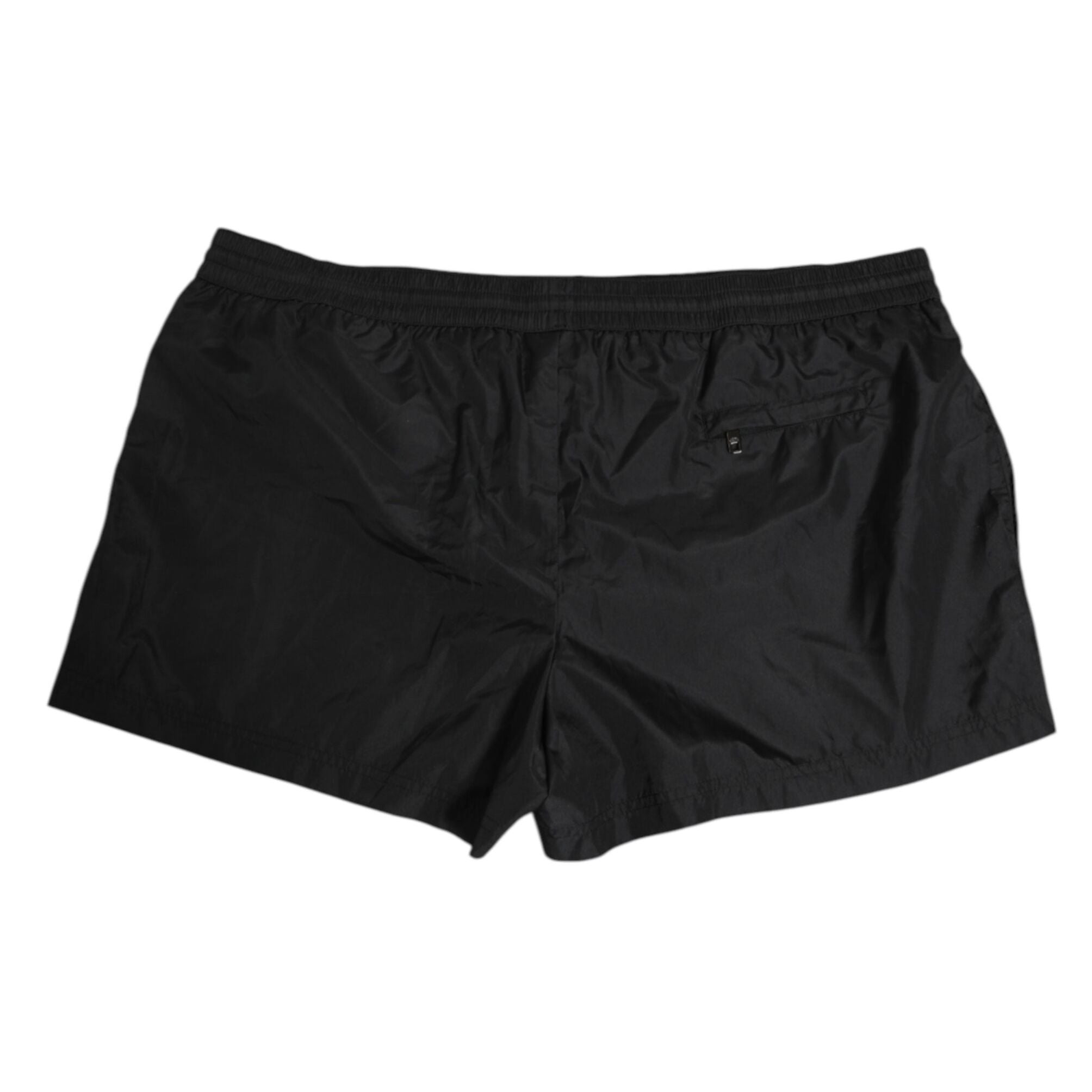 Dolce & Gabbana Black Logo Polyester Beachwear Shorts Swimwear