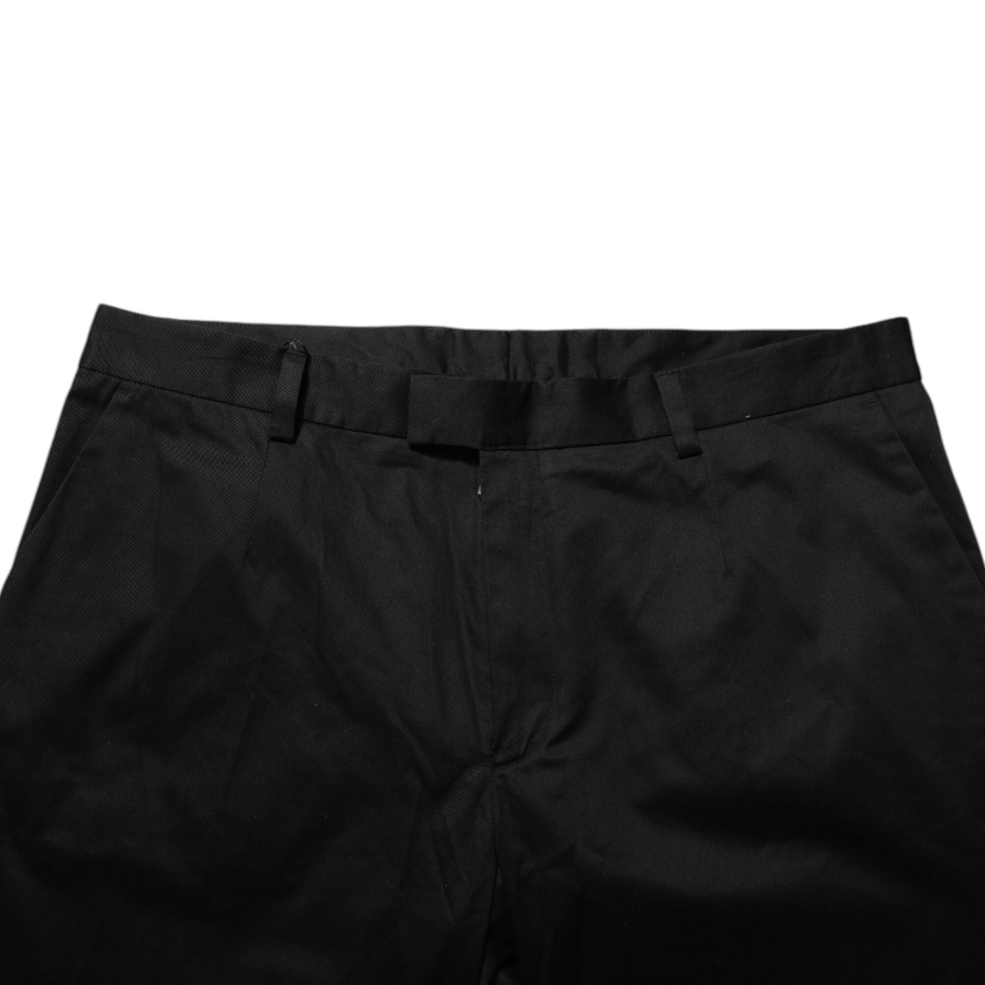 Dolce & Gabbana Black Cotton Stretch Casual Trouser Pants