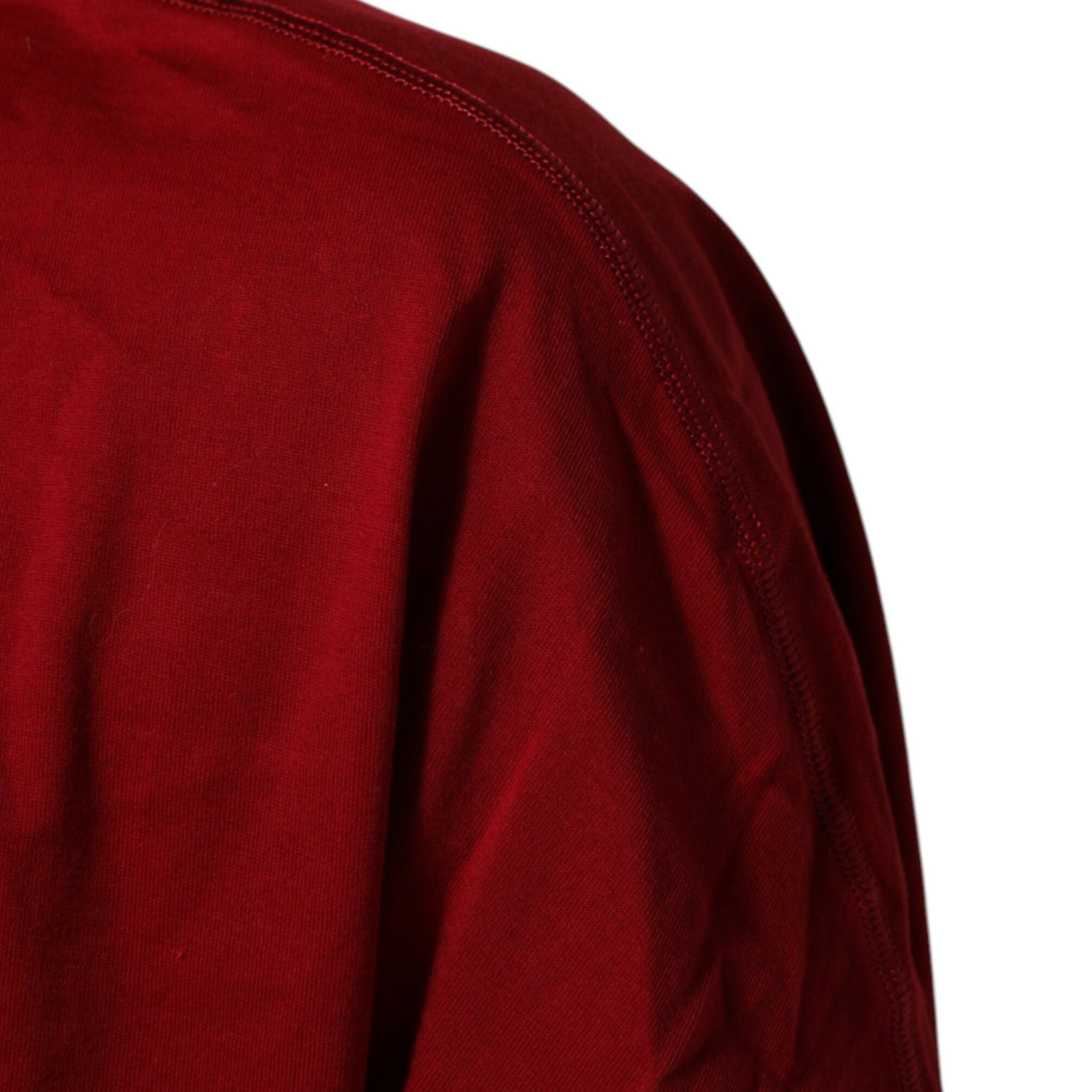 Dolce & Gabbana Maroon LogoCrown Cotton Half Sleeve T-shirt