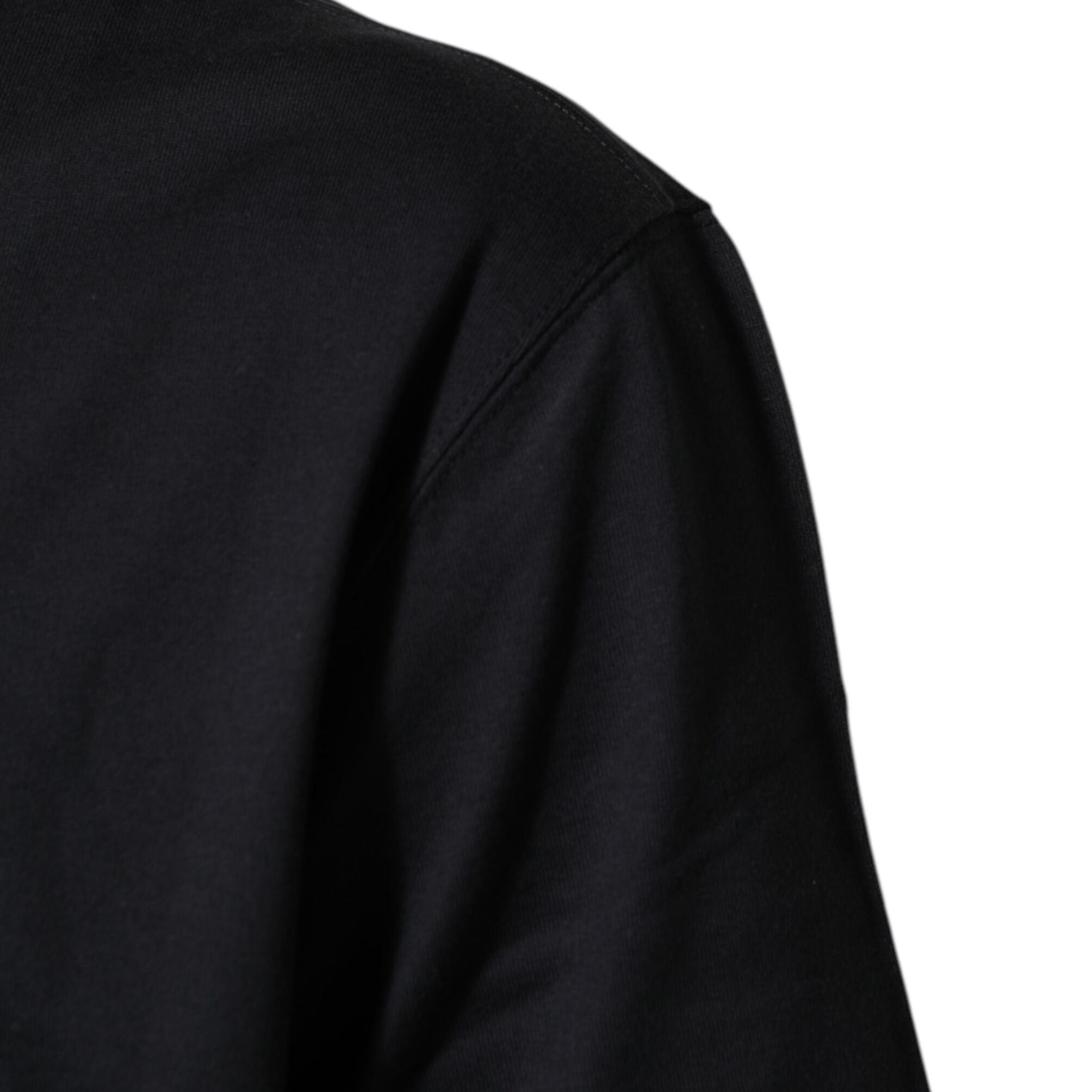 Dolce & Gabbana Black Logo Compass Cotton Crew Neck T-shirt