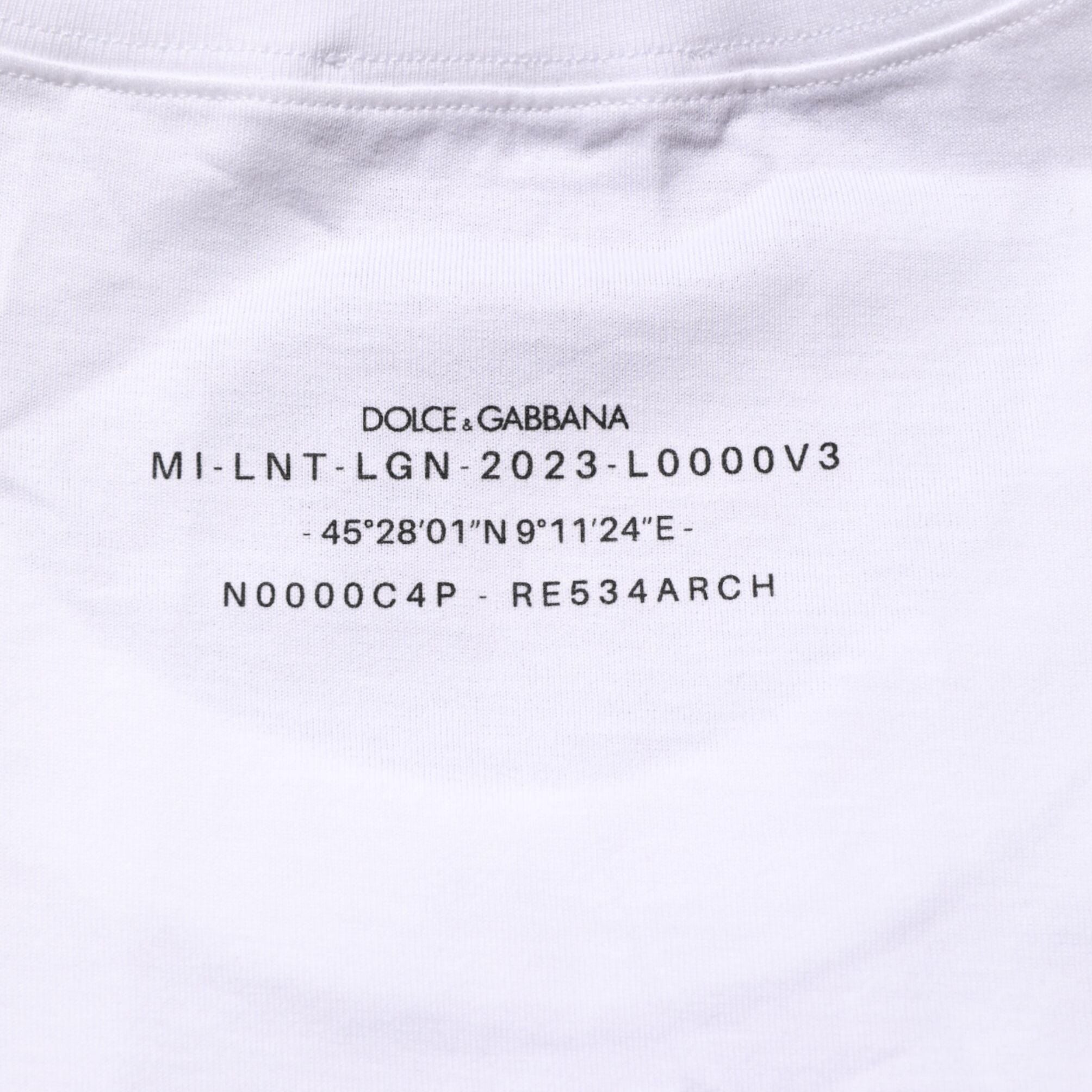 Dolce & Gabbana White Cotton Sleeveless Printed Tank T-shirt