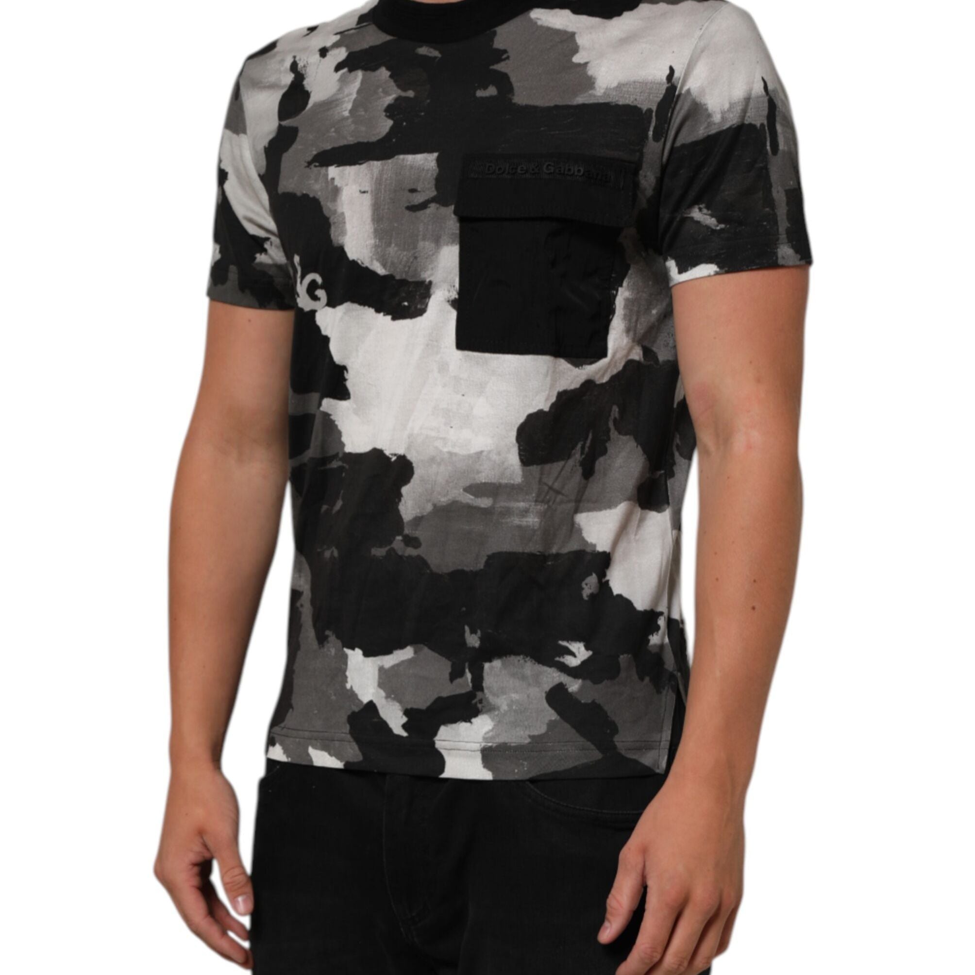 Dolce & Gabbana Multicolor Camouflage Men Short Sleeves T-shirt