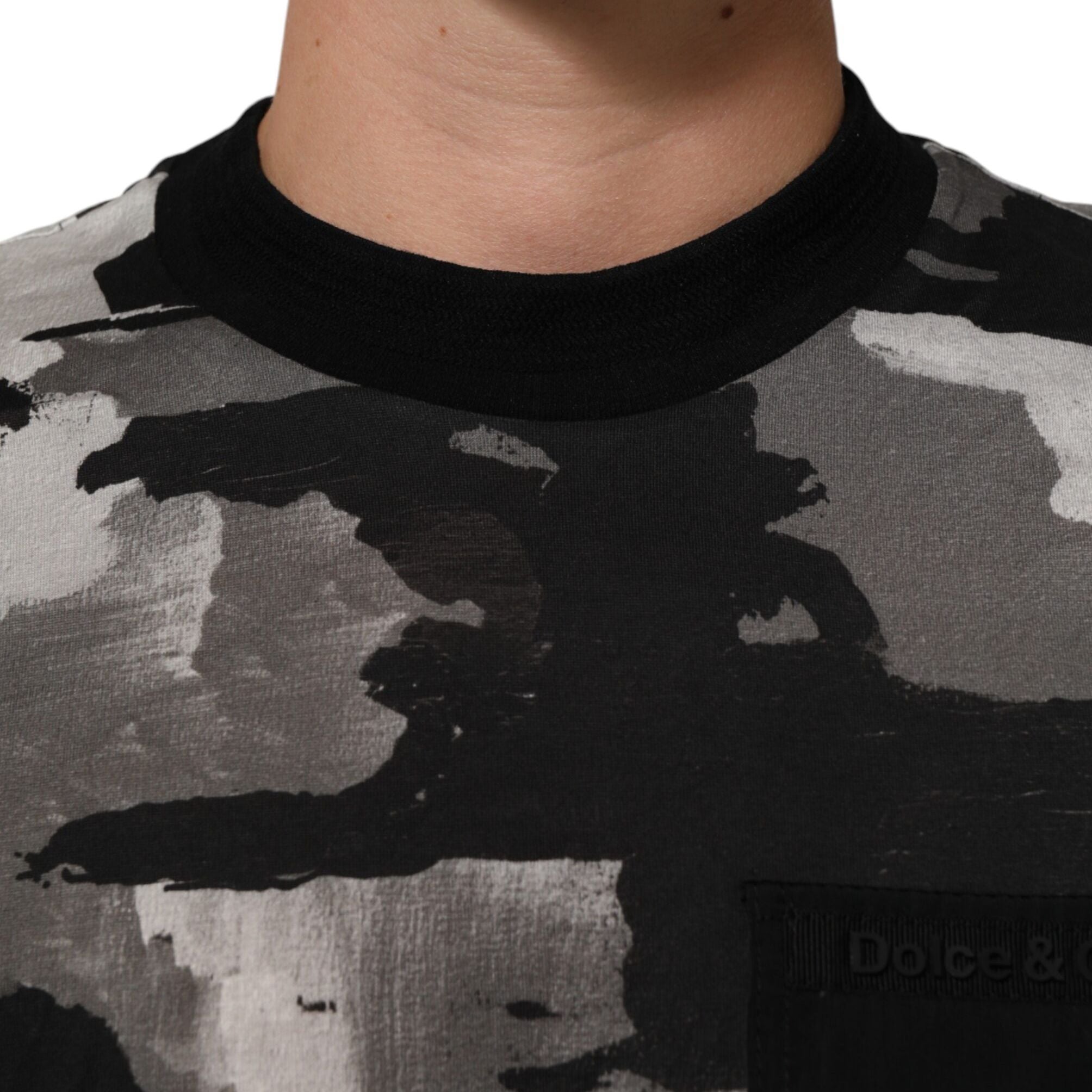Dolce & Gabbana Multicolor Camouflage Men Short Sleeves T-shirt