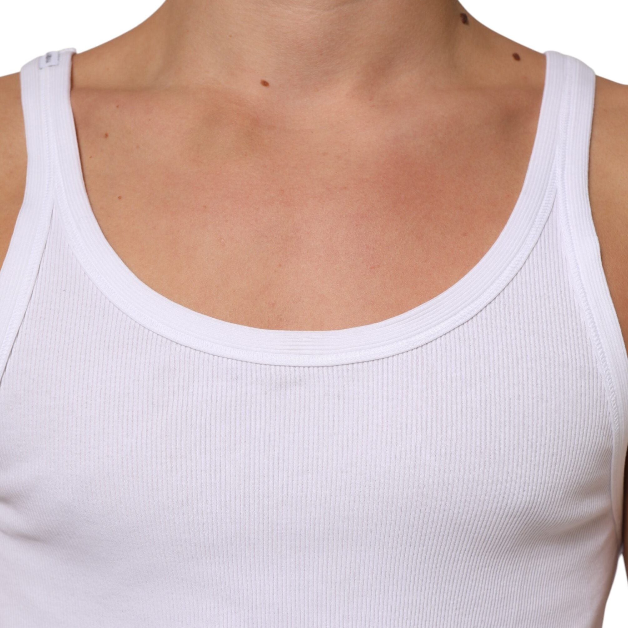 Dolce & Gabbana White Sleeveless Round Neck Tank Top T-shirt