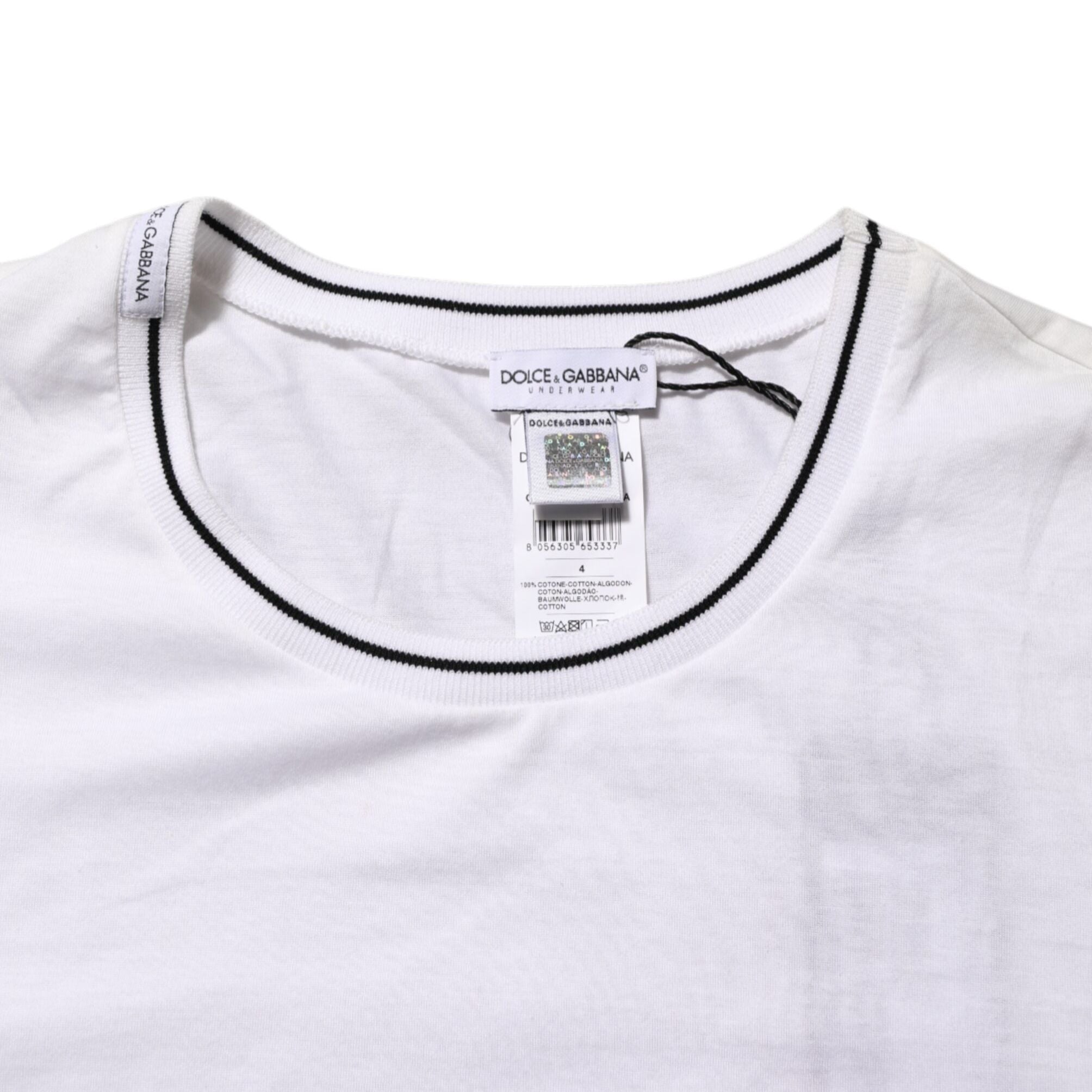 Dolce & Gabbana White Short Sleeves Round Neck Men Underwear T-shirt