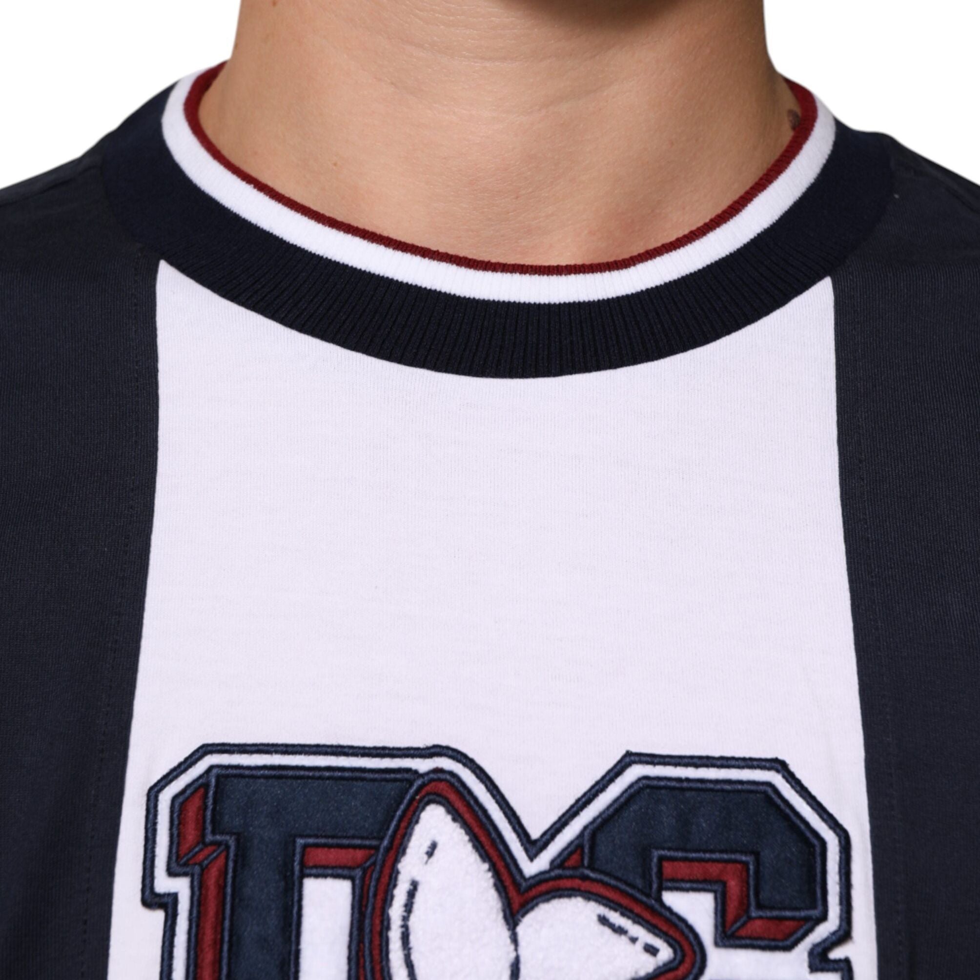 Dolce & Gabbana Multicolor Striped Cotton Men Crew Neck T-shirt