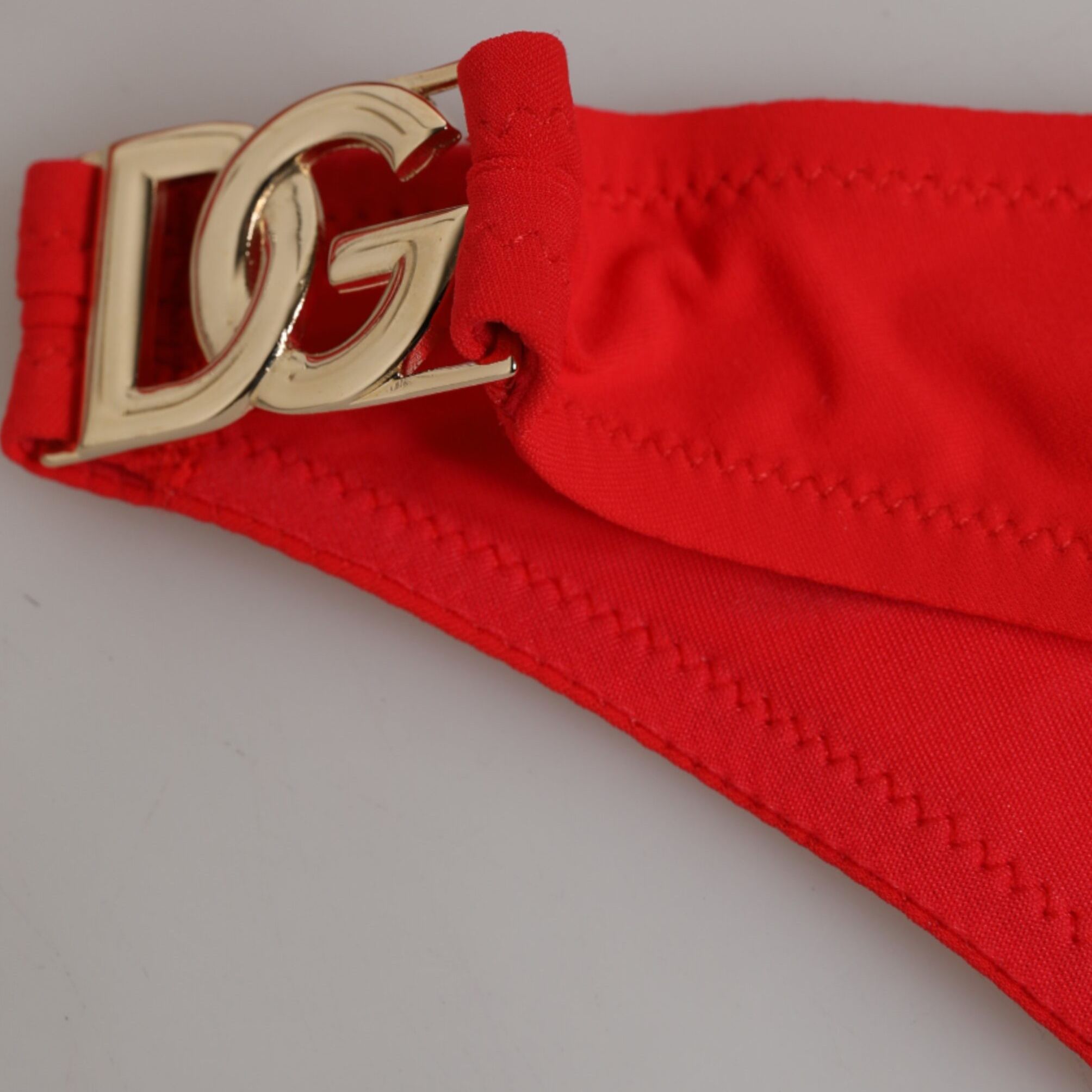 Dolce & Gabbana Red Nylon Swimsuit 2 Piece Top Bottom Swimwear