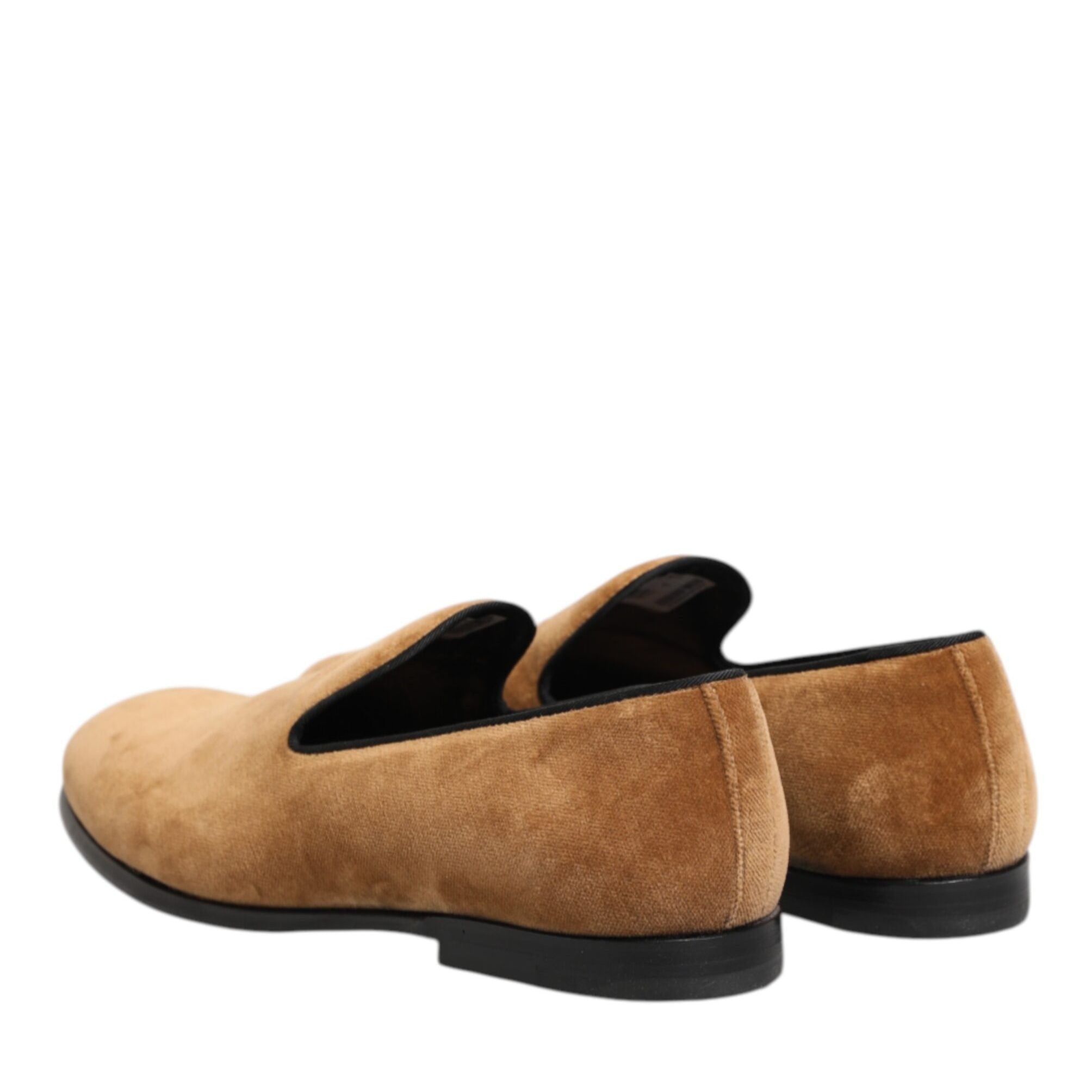 Dolce & Gabbana Brown Suede Slip On Men Loafers Formal Shoes