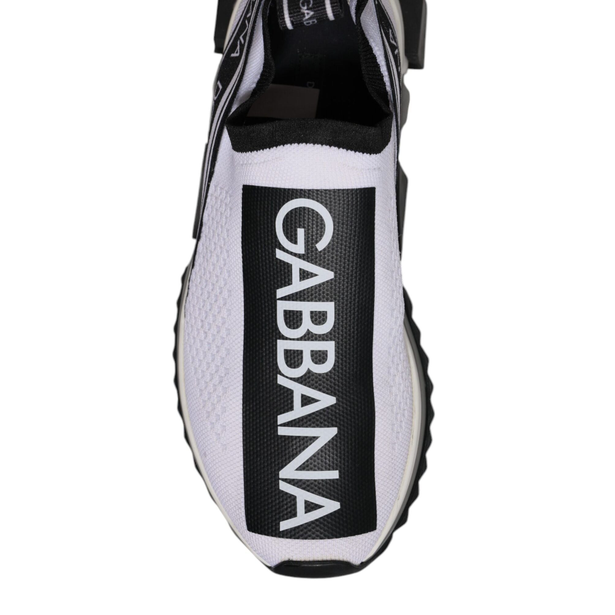 Dolce & Gabbana Black White Slip On Sorrento Sneakers Shoes
