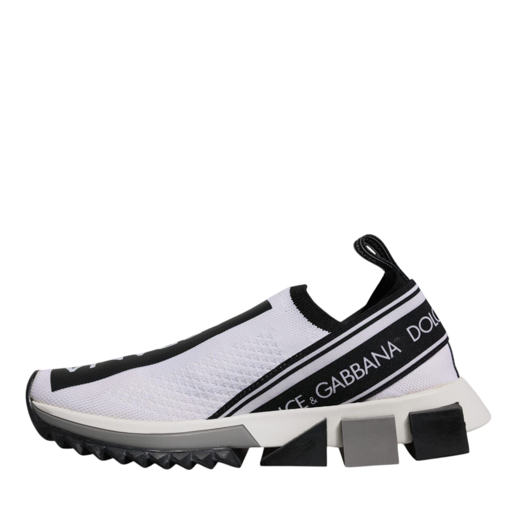 Dolce & Gabbana Black White Slip On Sorrento Sneakers Shoes