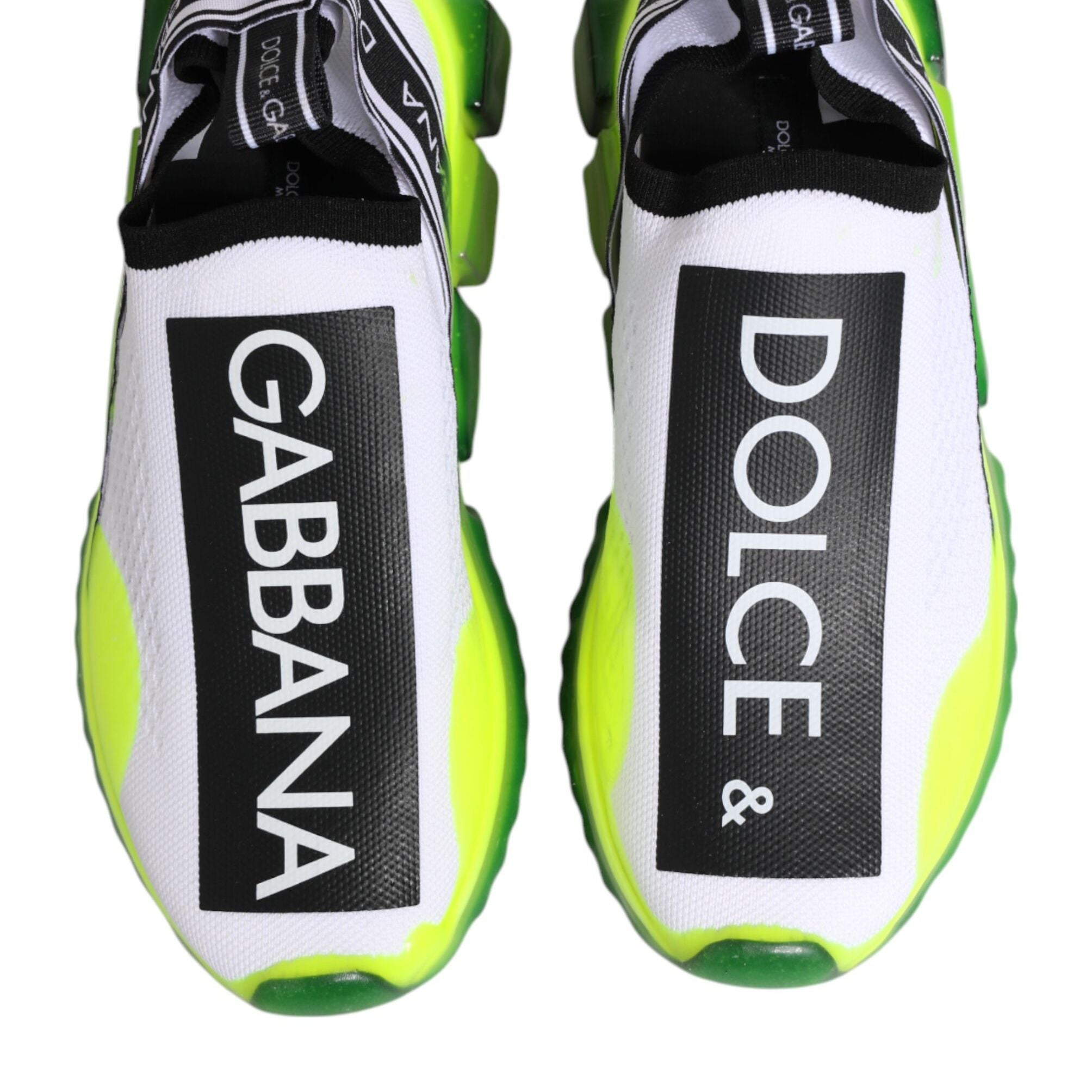 Dolce & Gabbana Black White Slip On Sorrento Sneakers Shoes
