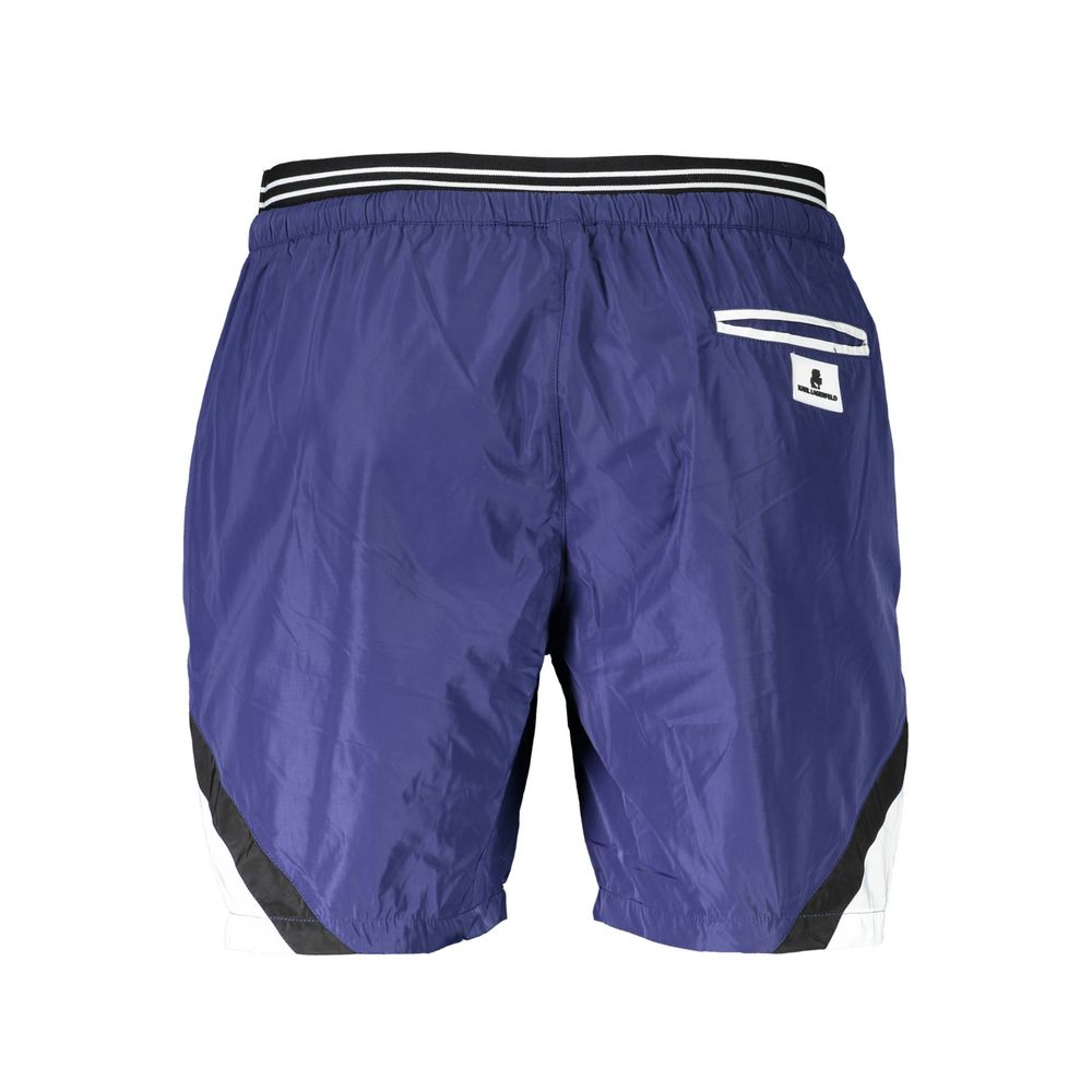 Karl Lagerfeld Blu Polyester Men's Swim Boxer