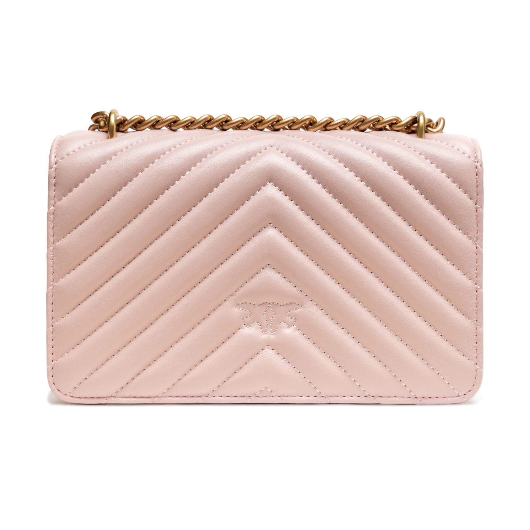 PINKO Powder Pink Love One Mini Shoulder Bag
