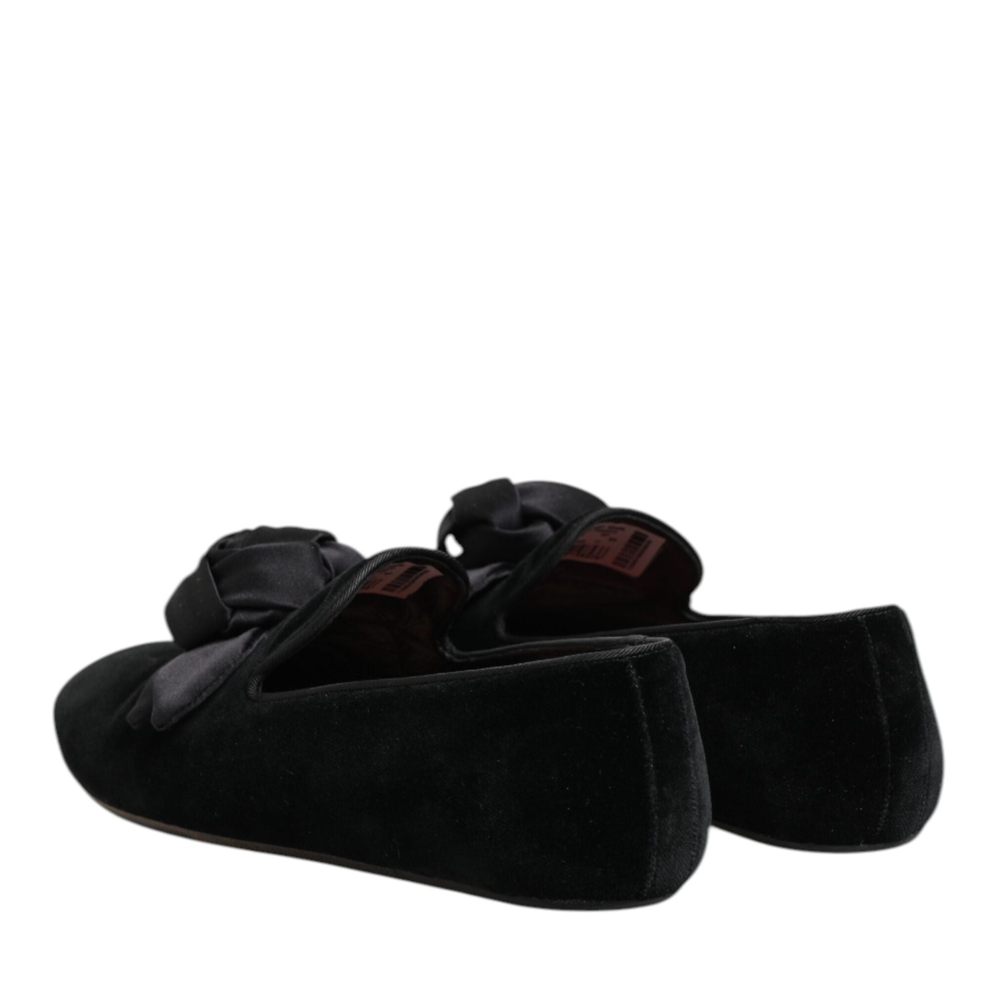 Dolce & Gabbana Black Suede Cotton Rose Slip On Loafers Shoes