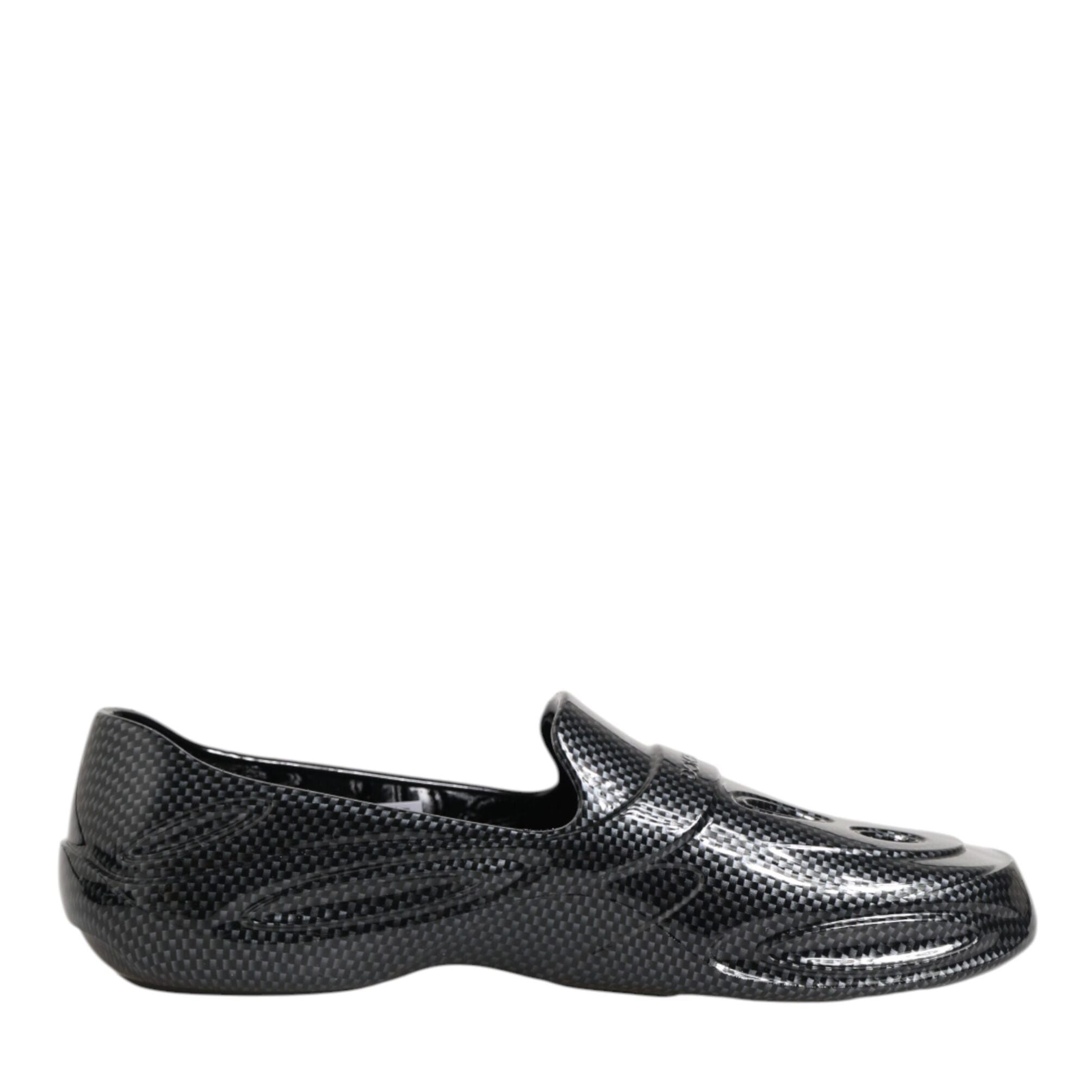 Dolce & Gabbana Black Rubber Slides Low Top Sneakers Shoes