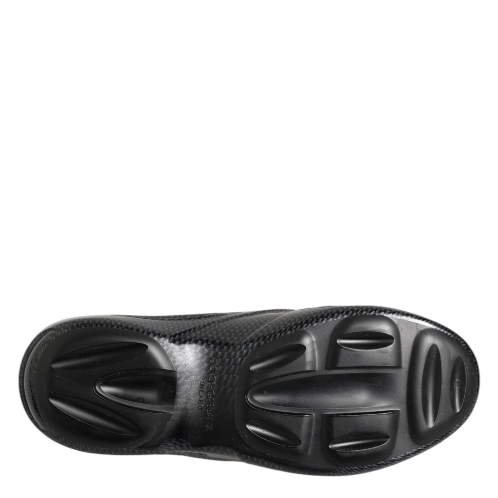 Dolce & Gabbana Black Rubber Slides Low Top Sneakers Shoes