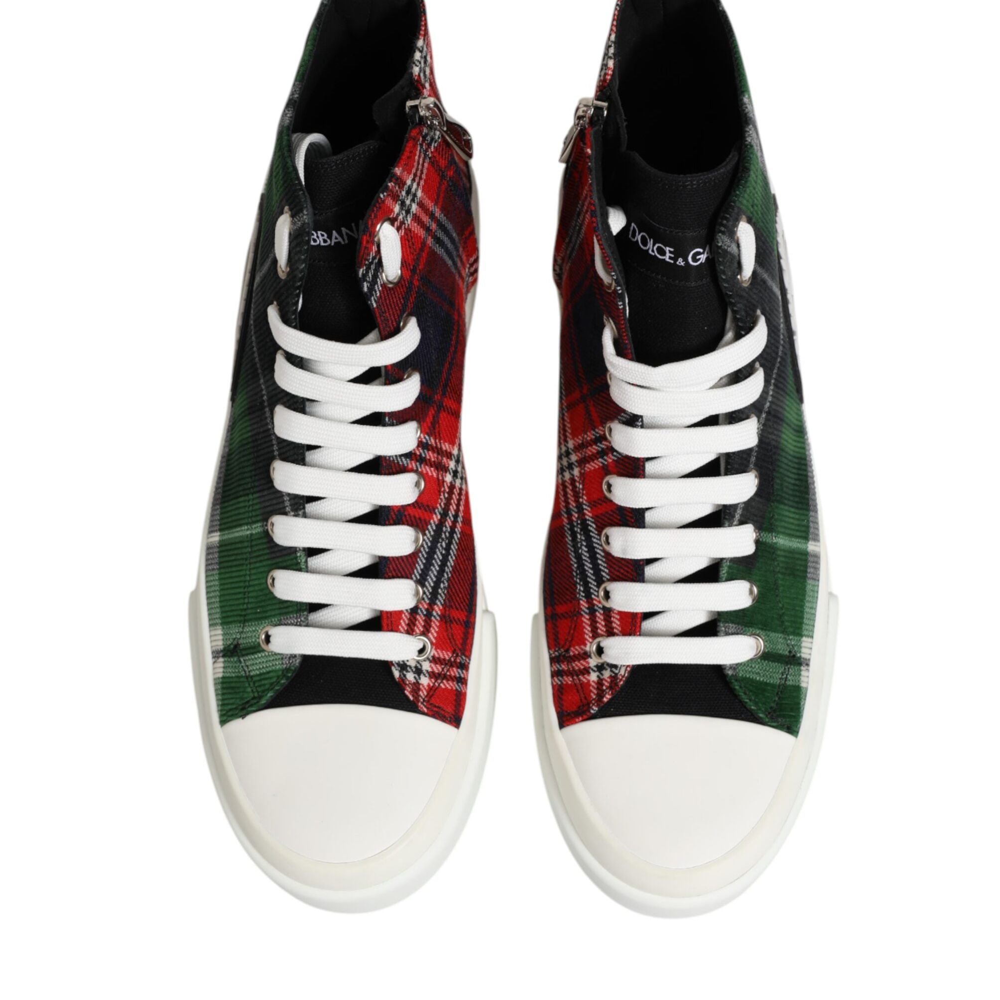 Dolce & Gabbana Multicolor Cotton High Top Men Sneakers Shoes