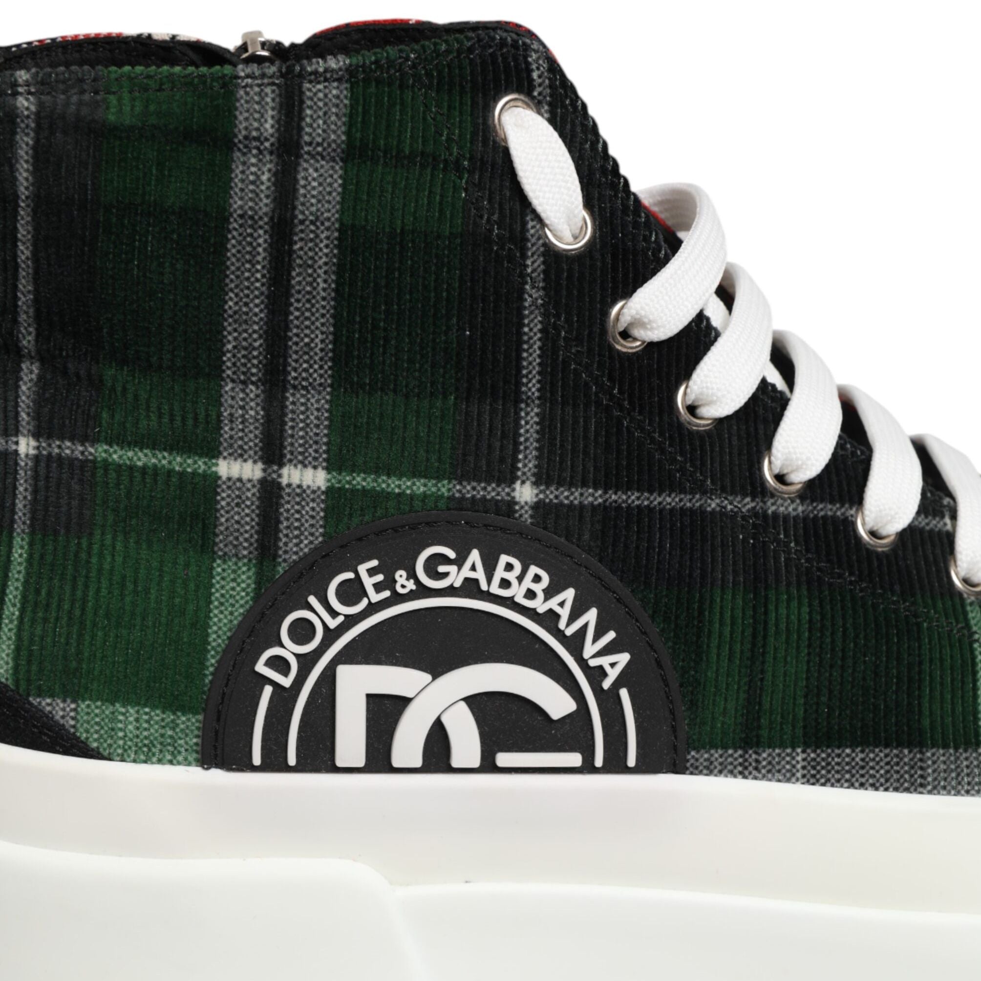 Dolce & Gabbana Multicolor DG Logo Men High Top Sneakers Shoes