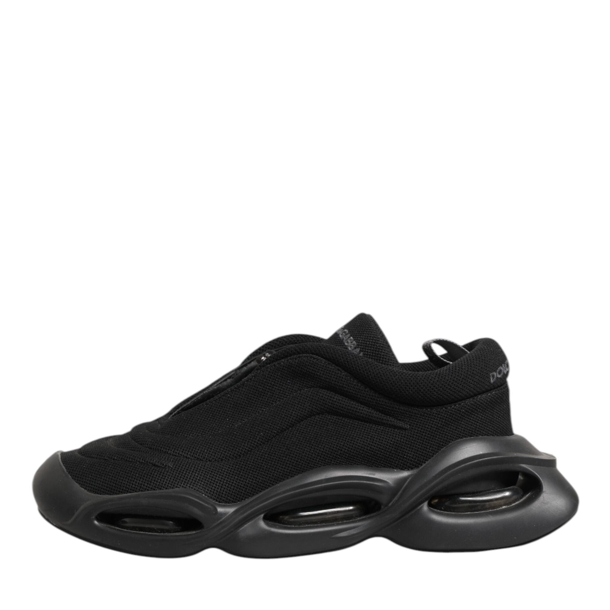 Dolce & Gabbana Black Lace Up Wave Low Top Men Sneaker Shoes