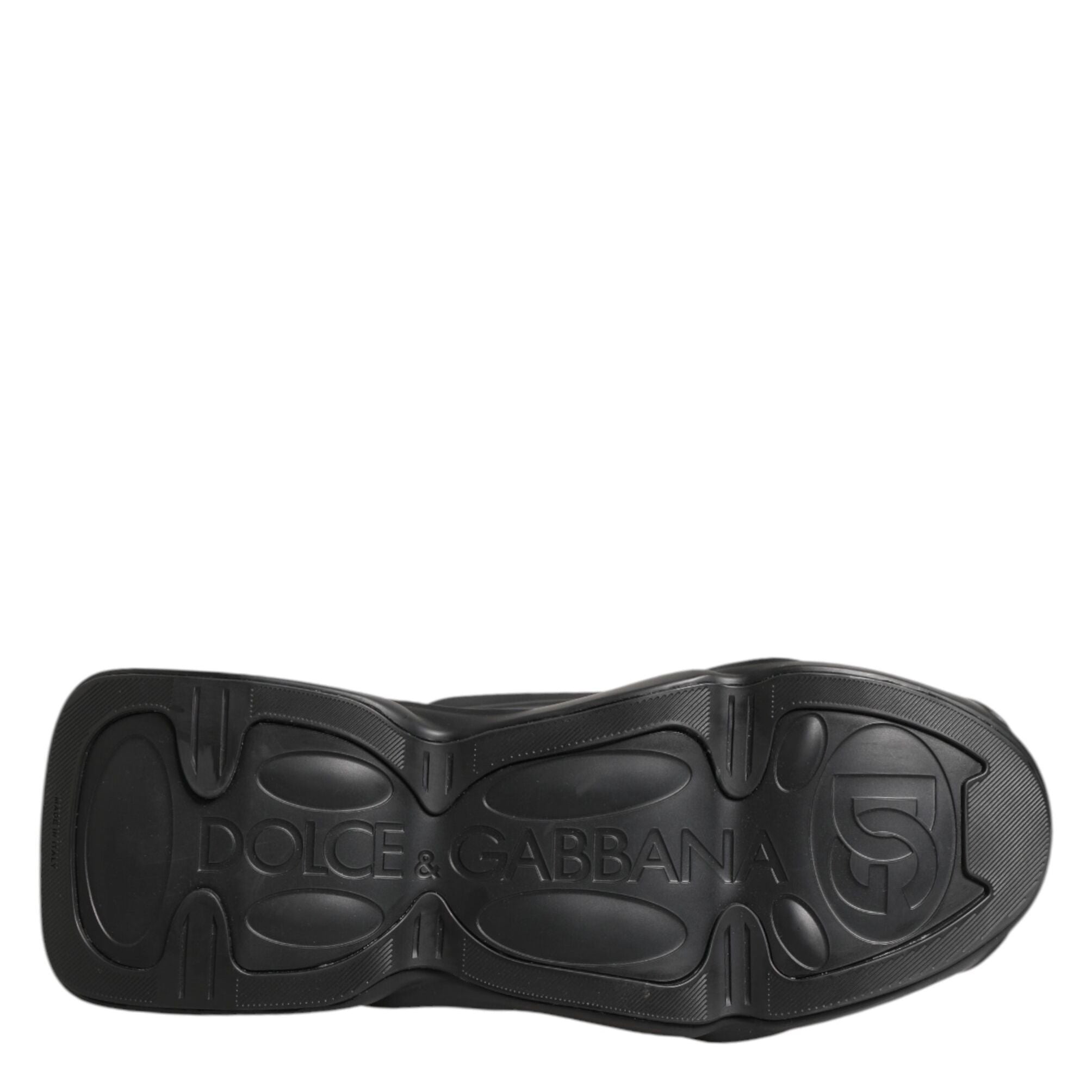Dolce & Gabbana Black Lace Up Wave Low Top Men Sneaker Shoes