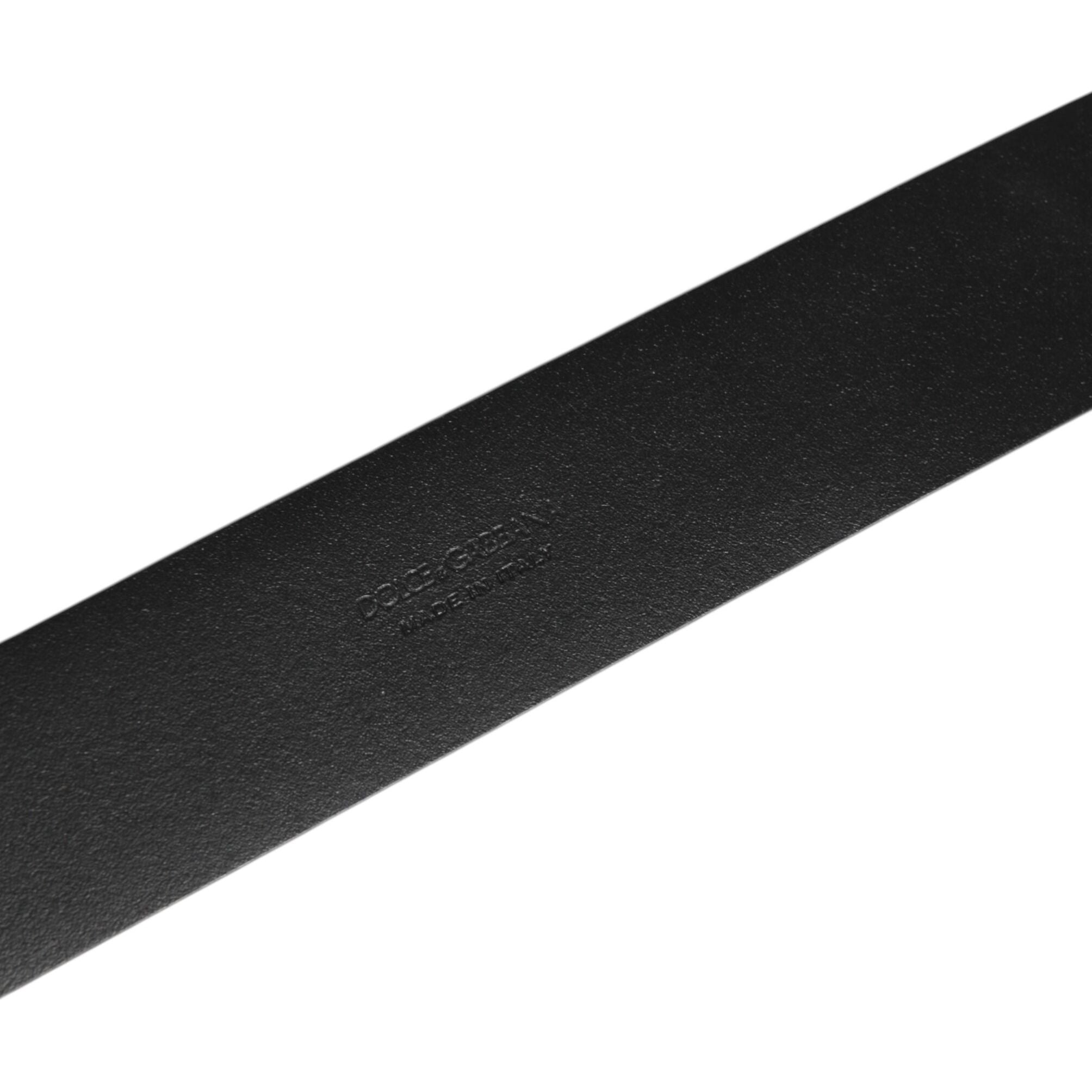 Dolce & Gabbana Brown Leather Side Rings Brass Buckle Belt