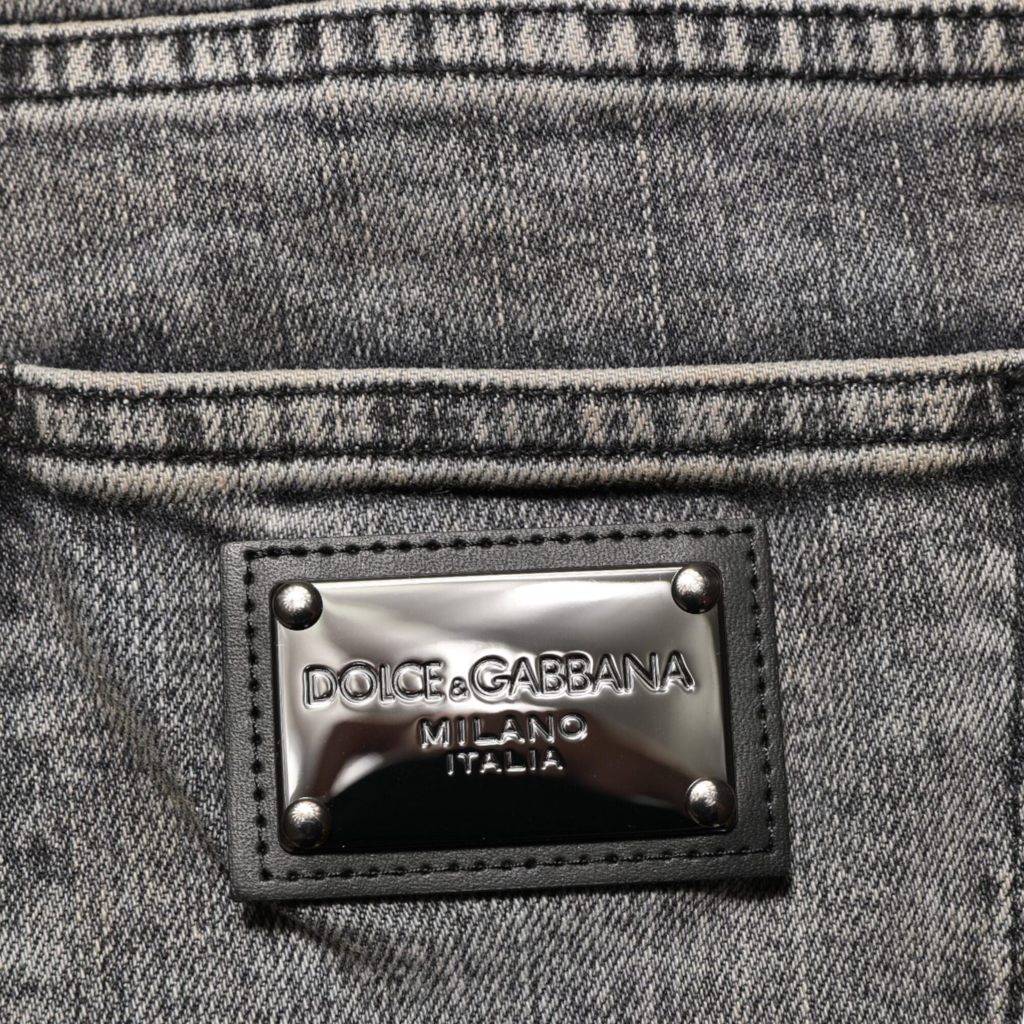 Dolce & Gabbana Gray Cotton Stretch Slim Fit Men Denim Jeans