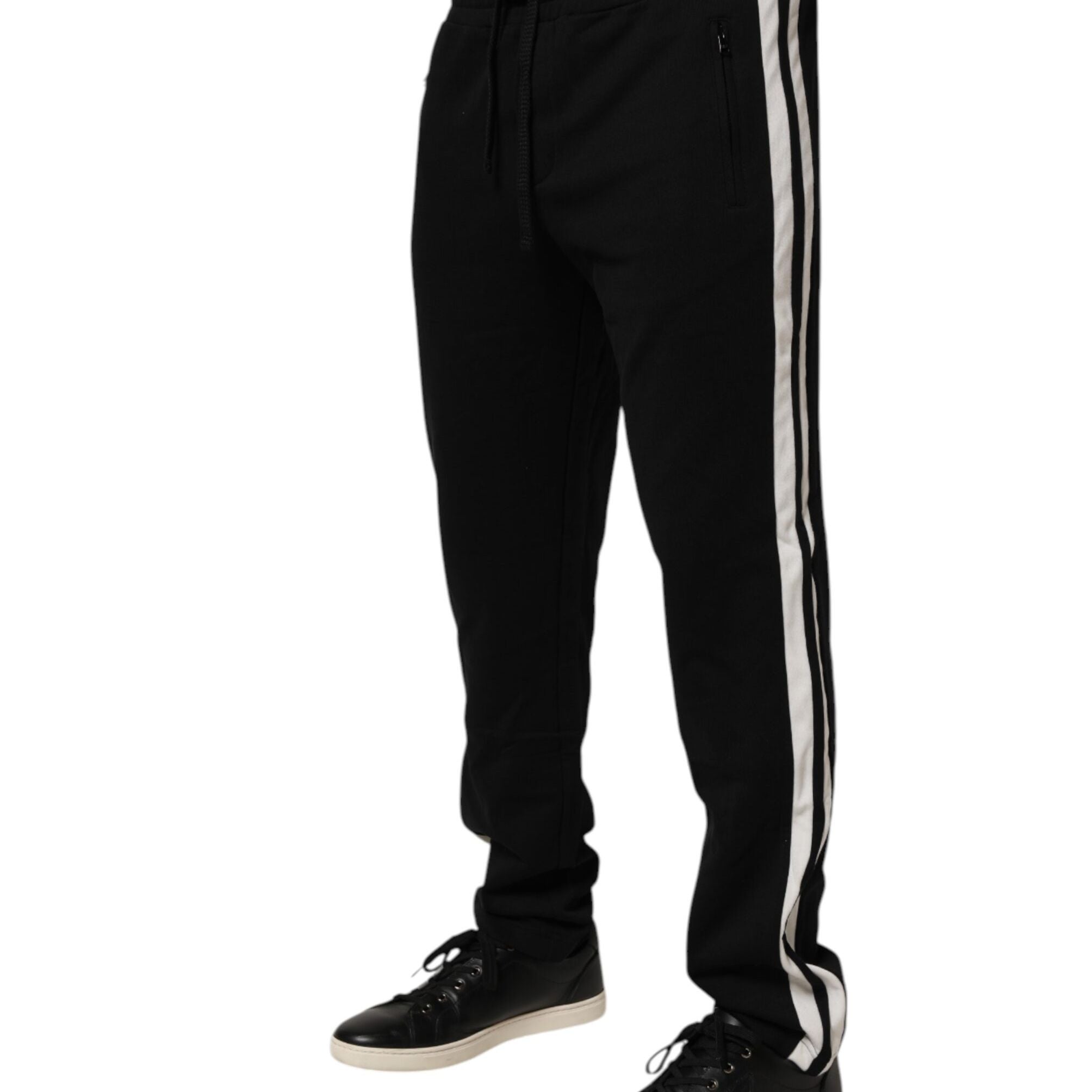 Dolce & Gabbana Black Cotton Jogger Sweatpants Trouser Pants