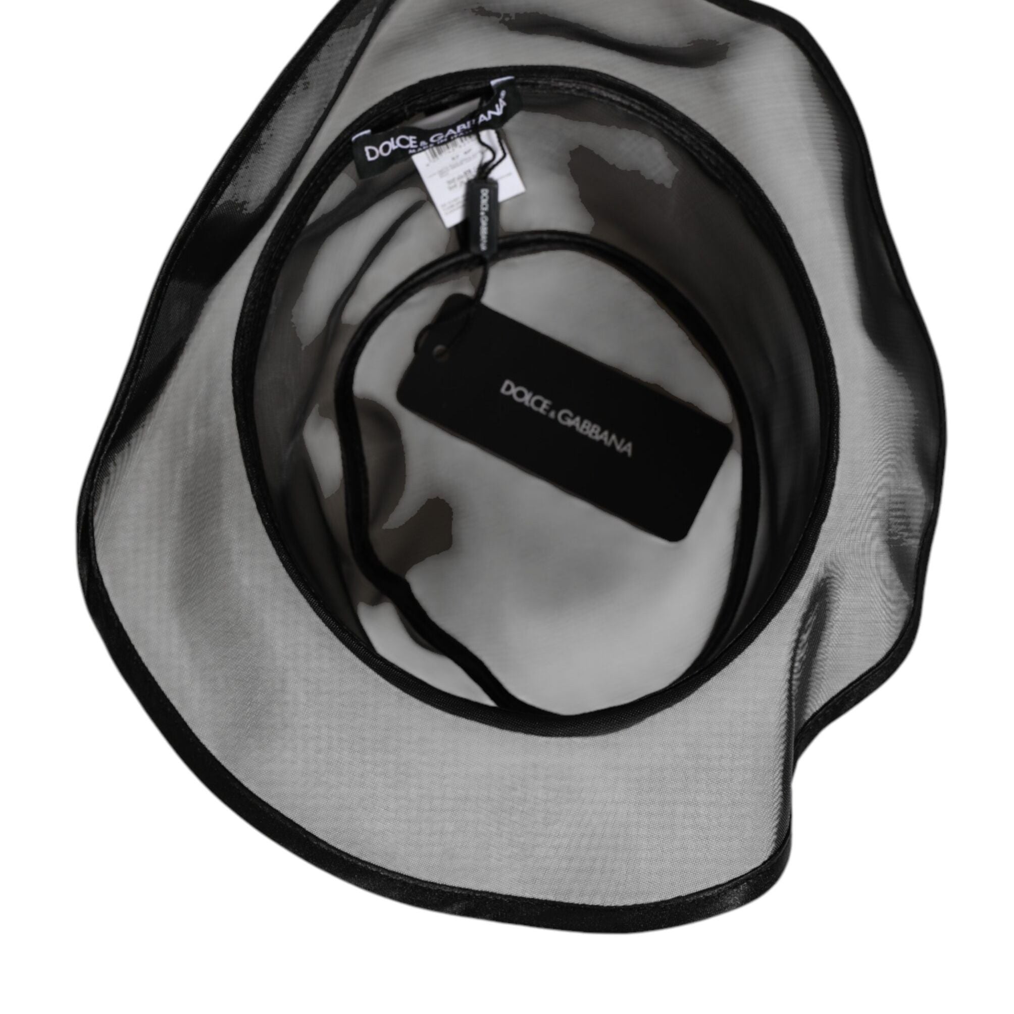 Dolce & Gabbana Black Silk Mesh Bucket Men Fisherman Cap Hat