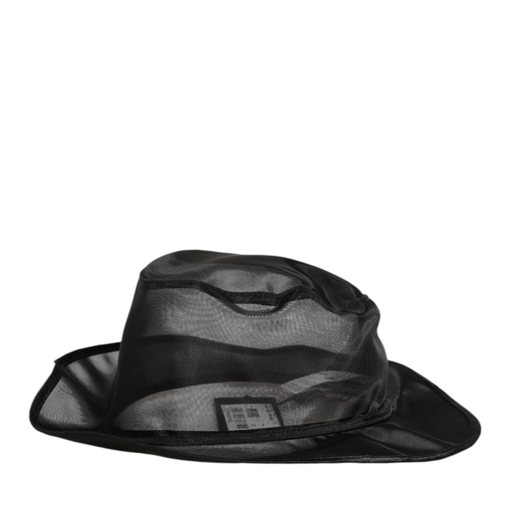 Dolce & Gabbana Black Silk Mesh Bucket Men Fisherman Cap Hat