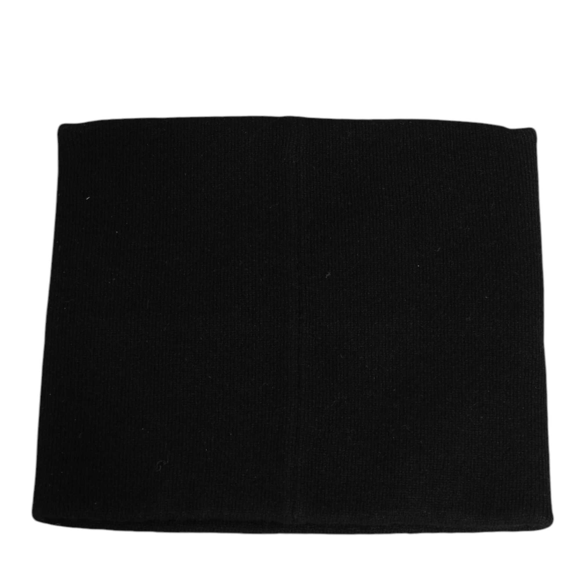 Dolce & Gabbana Black D&G Logo Cashmere Knitted Men One Size Scarf