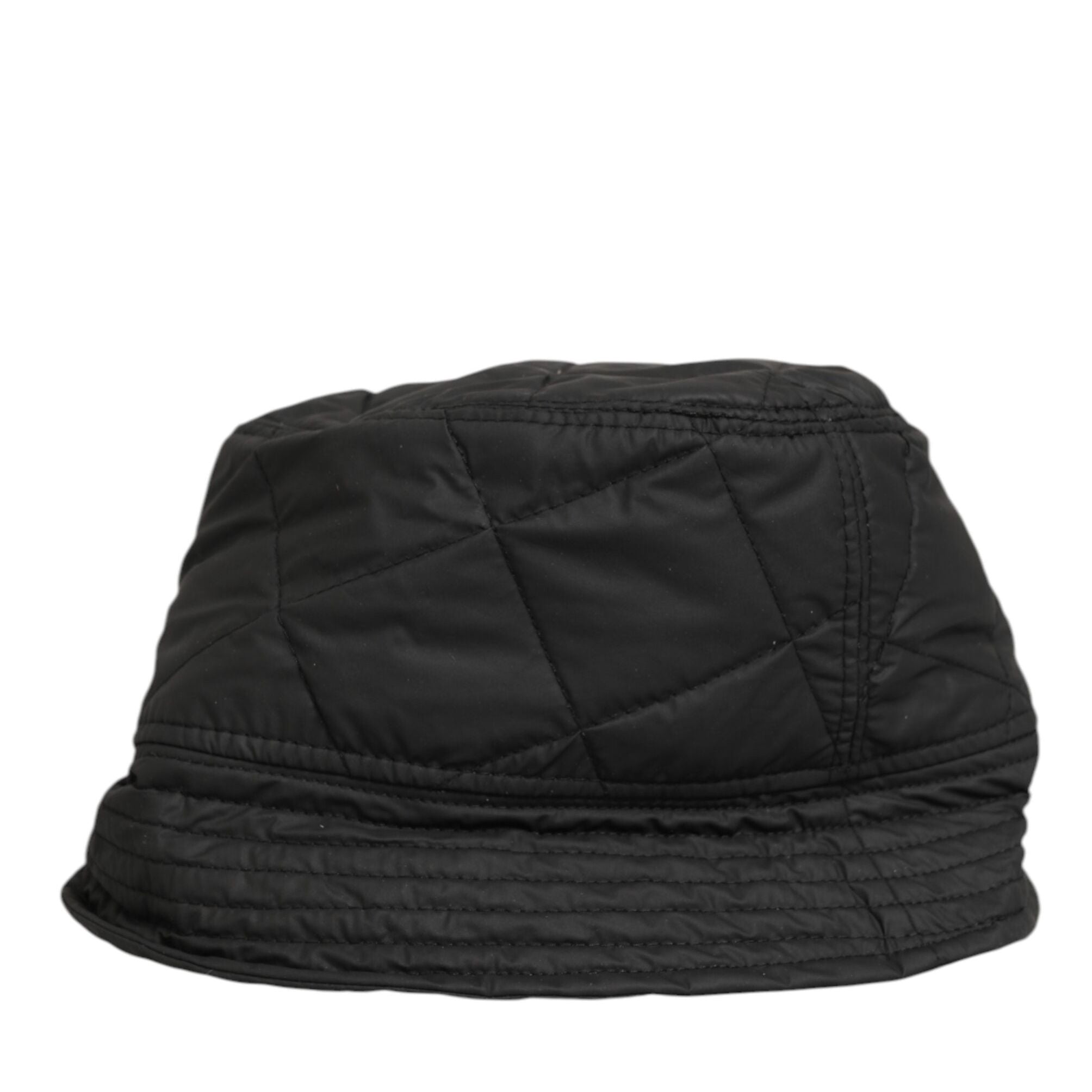 Dolce & Gabbana Black Nylon Quilted Bucket Men Capello Hat