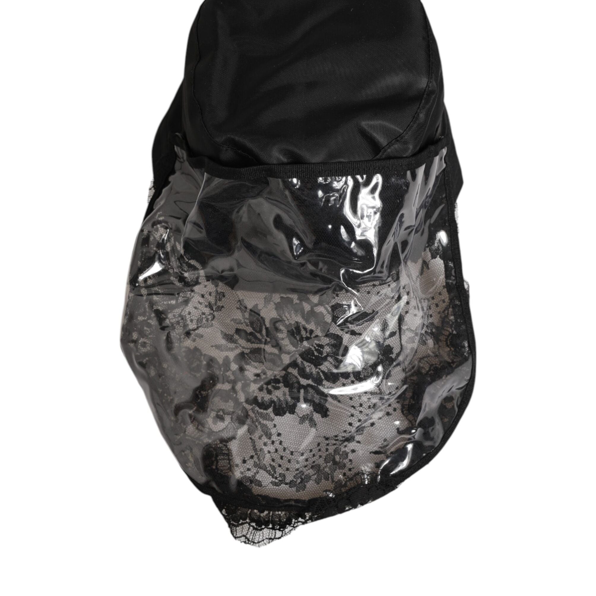 Dolce & Gabbana Black PVC Wide Brim Men Bucket Capello Hat