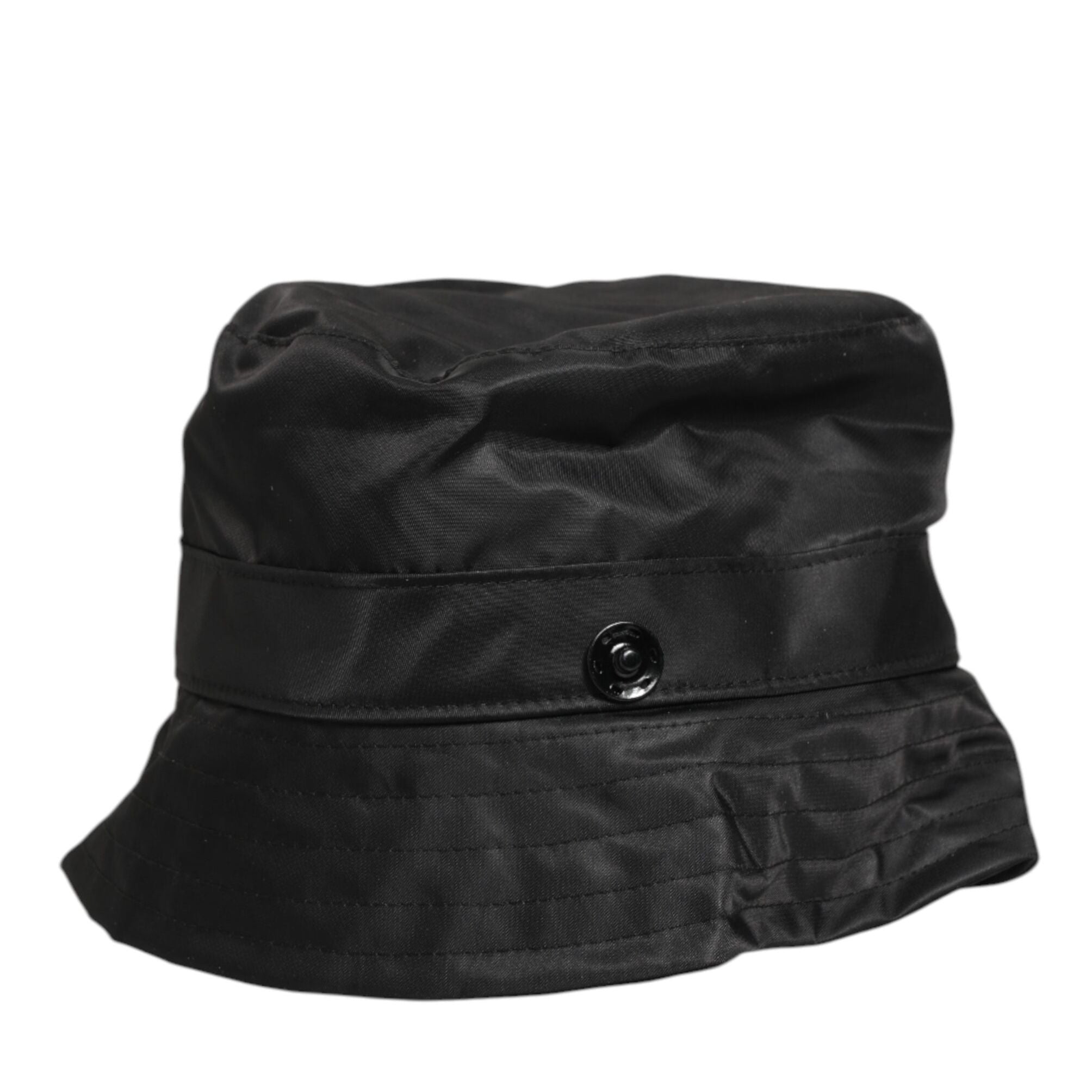 Dolce & Gabbana Black PVC Wide Brim Men Bucket Capello Hat