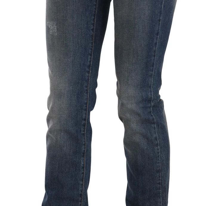Ermanno Scervino Blue Washed Boot Cut Casual Denim Pants Jeans