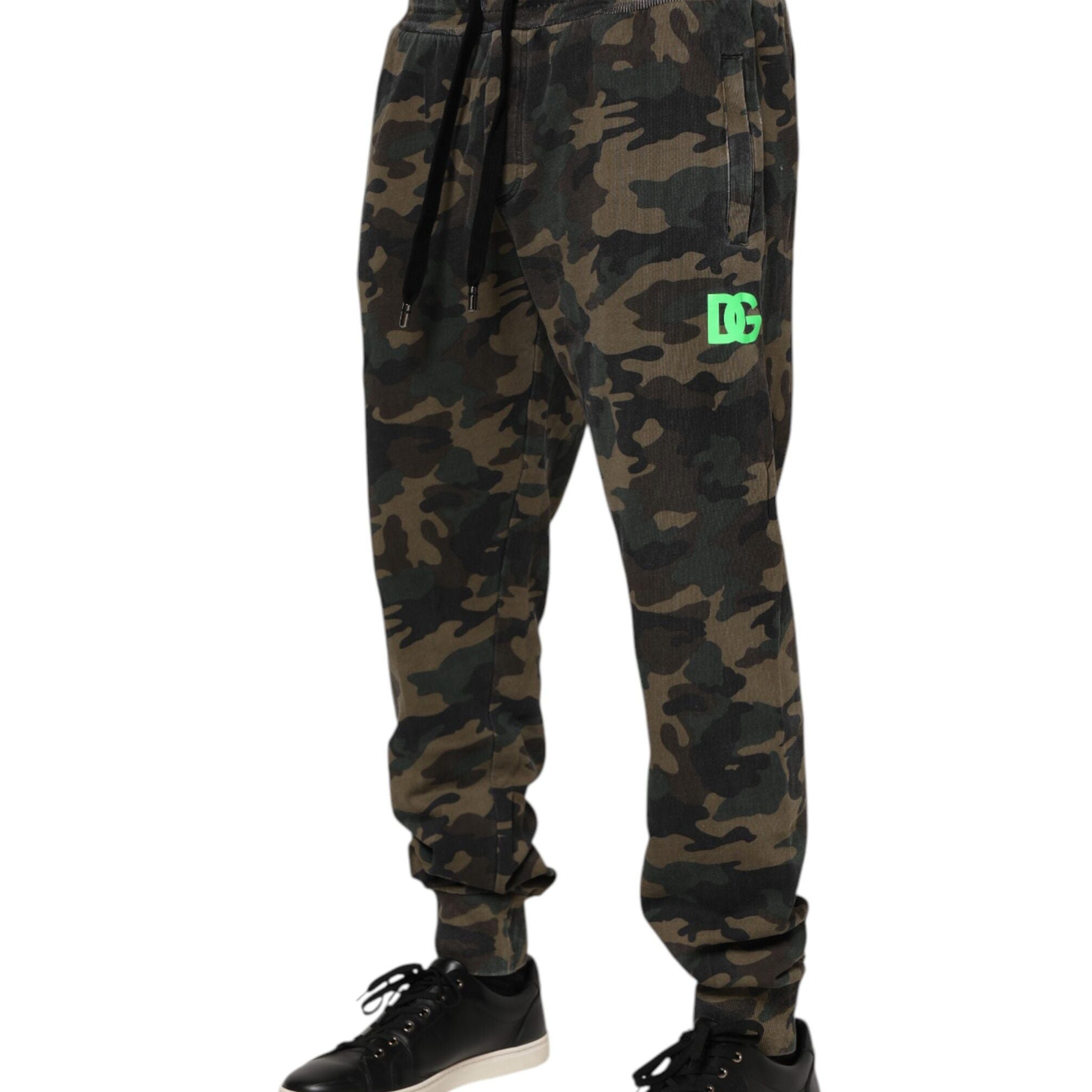 Dolce & Gabbana Multicolor Camouflage Cotton Men Jogger Pants