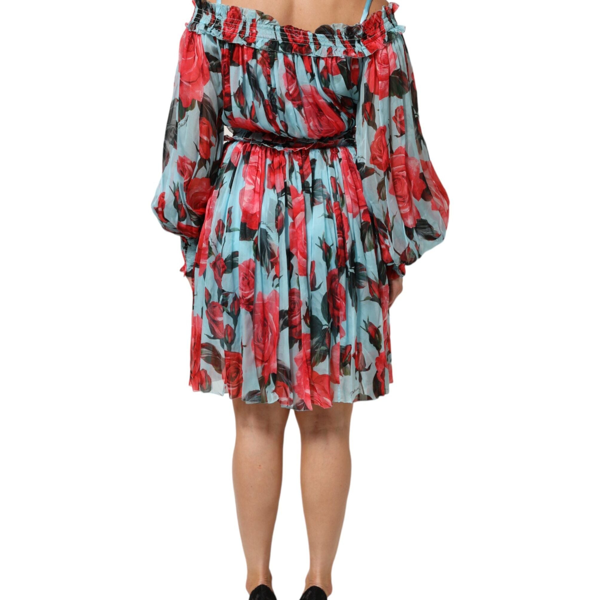 Dolce & Gabbana Multicolor Romantic Floral Silk Chiffon Dress