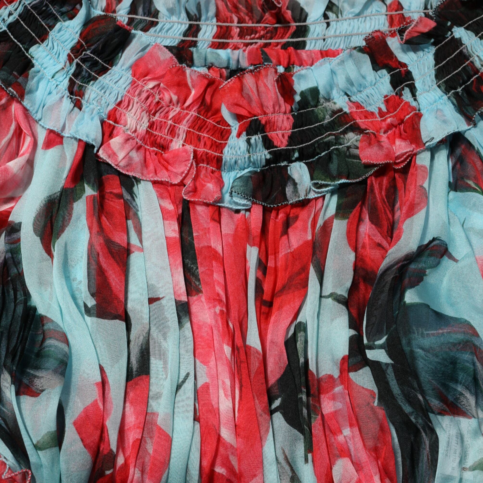 Dolce & Gabbana Multicolor Romantic Floral Silk Chiffon Dress