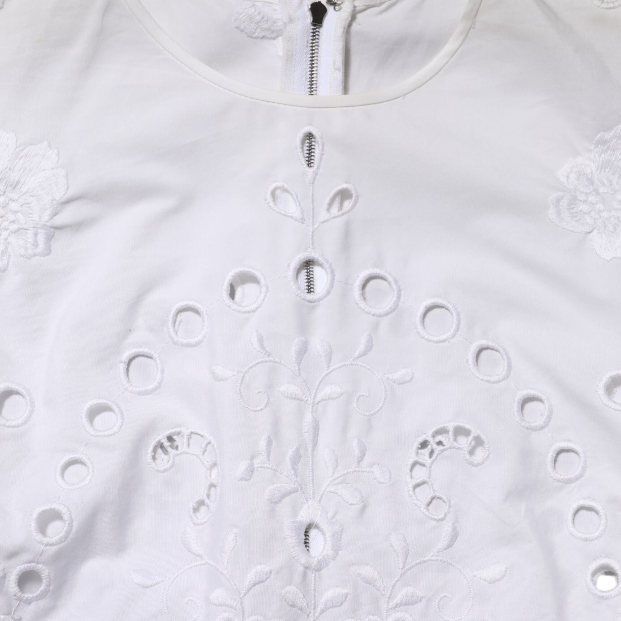Dolce & Gabbana White Cut Out A-line Sheath Mini Dress