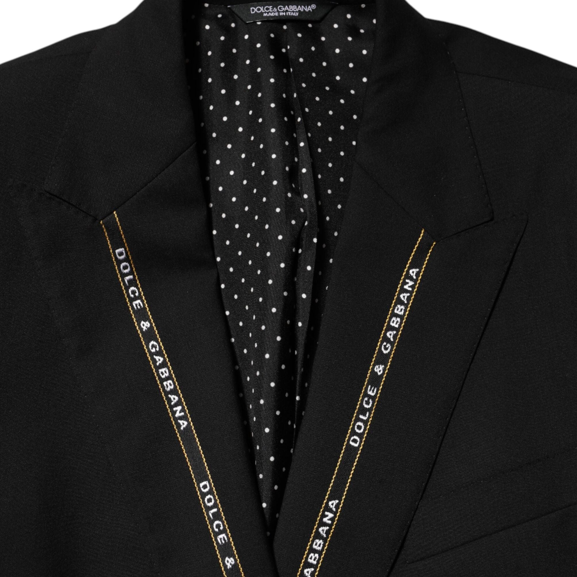 Dolce & Gabbana Black SICILIA Double Breasted Jacket Blazer