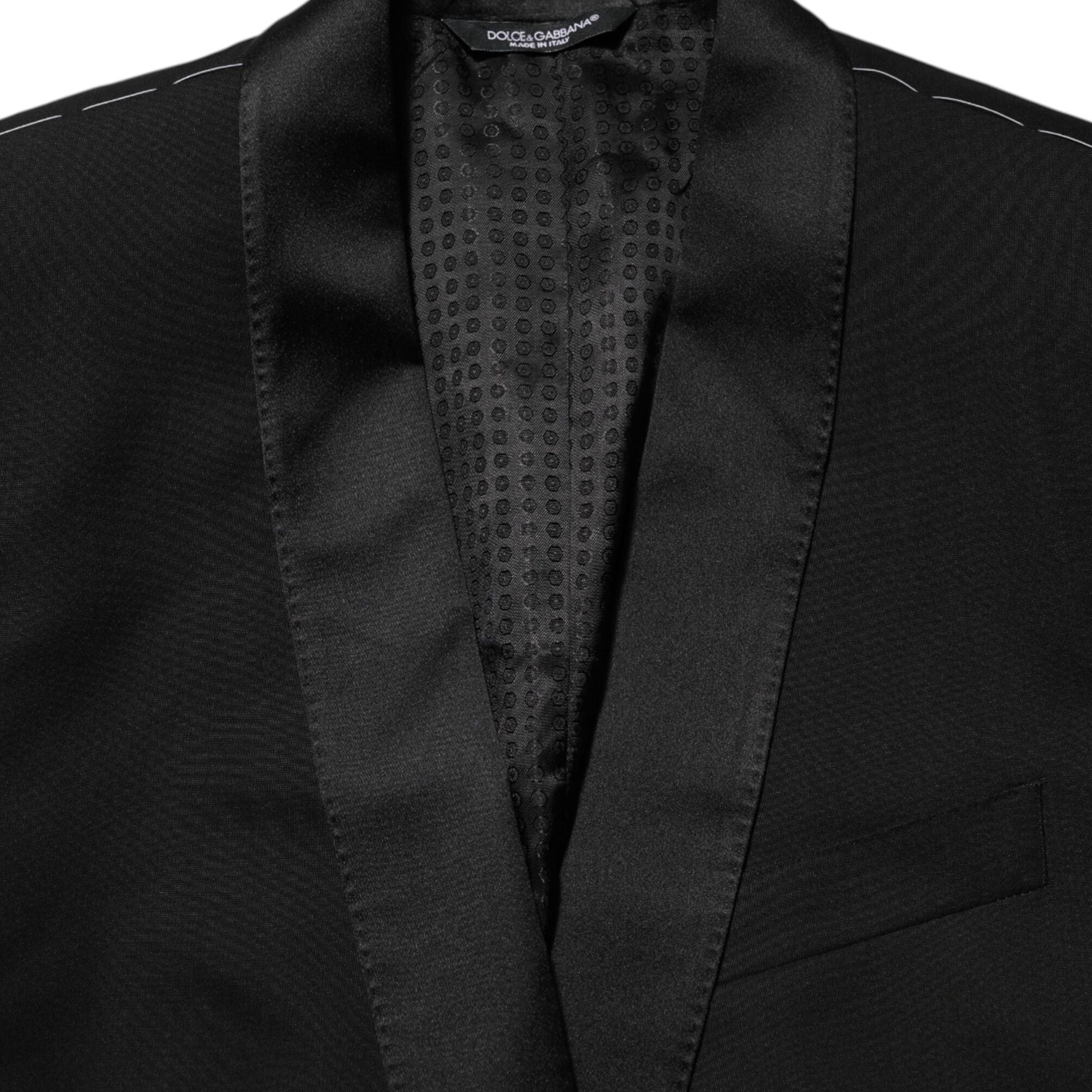 Dolce & Gabbana Black MARTINI 1 Button Suit Jacket Blazer