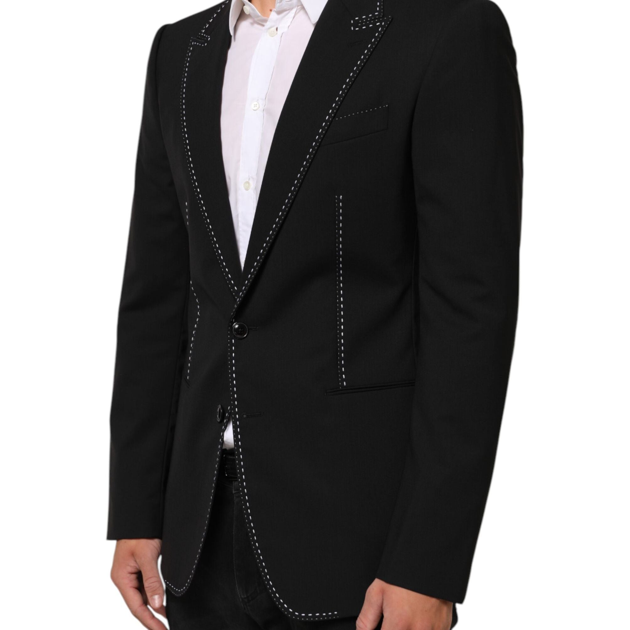Dolce & Gabbana Black SICILIA 2 Buttons Suit Jacket Blazer
