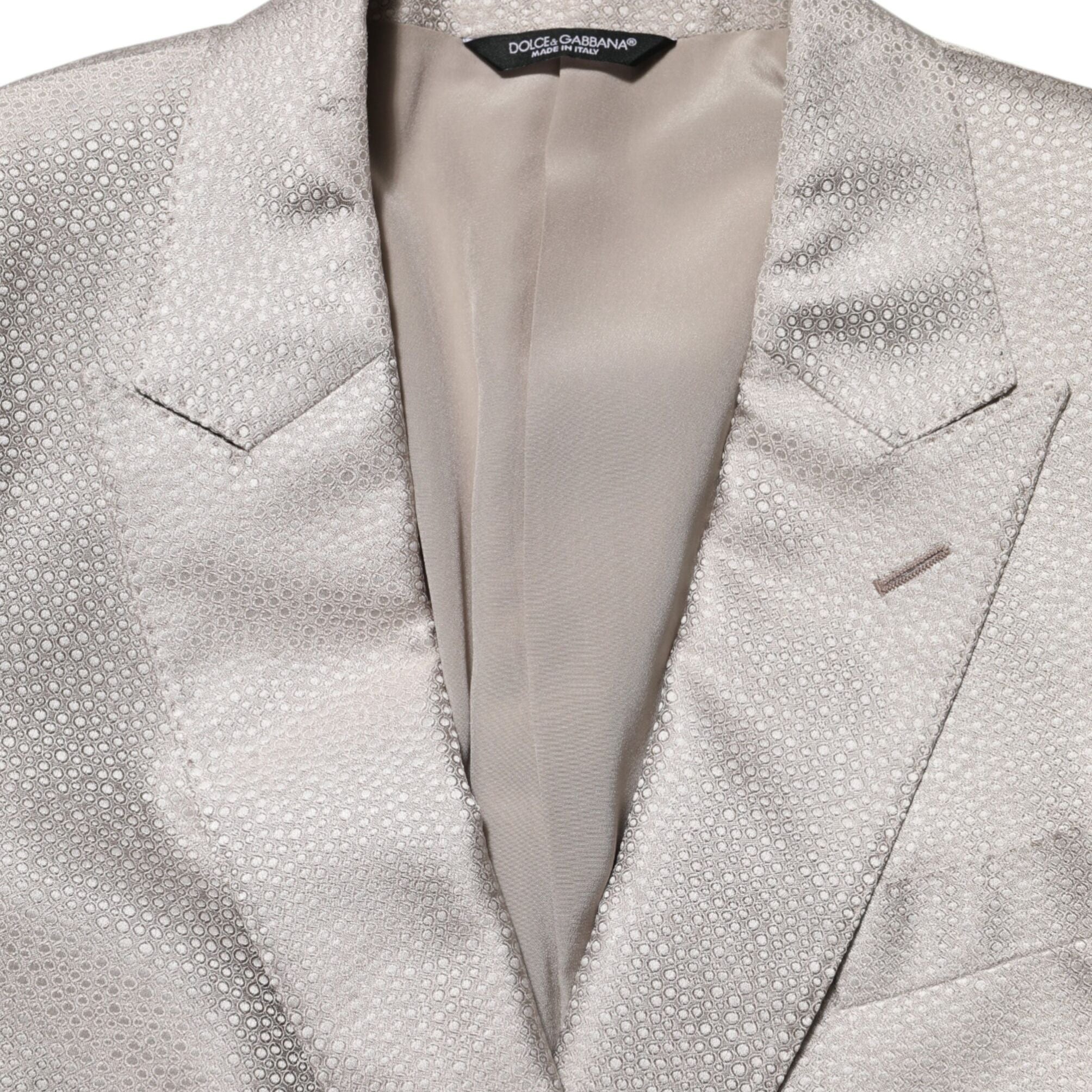 Dolce & Gabbana Beige MARTINI Double-Breasted Suit Blazer