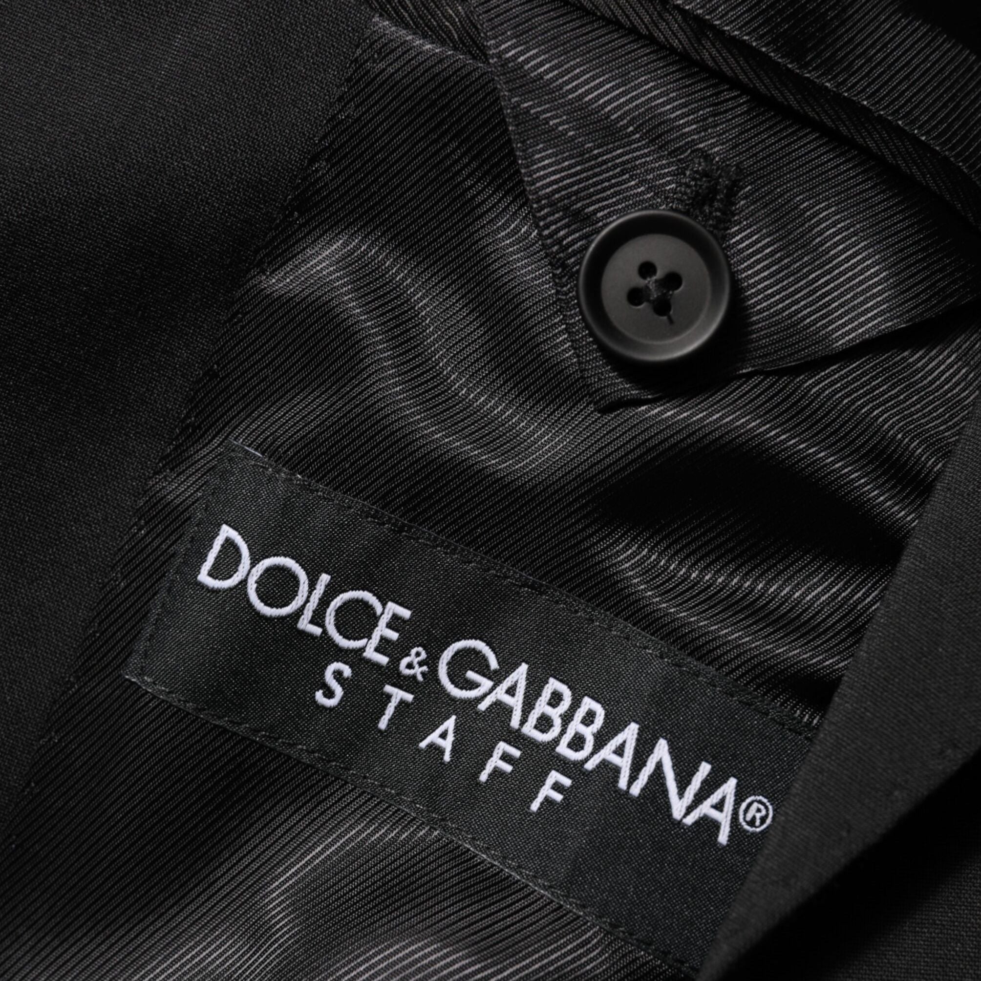 Dolce & Gabbana Black STAFF 2 Buttons Suit Jacket Blazer