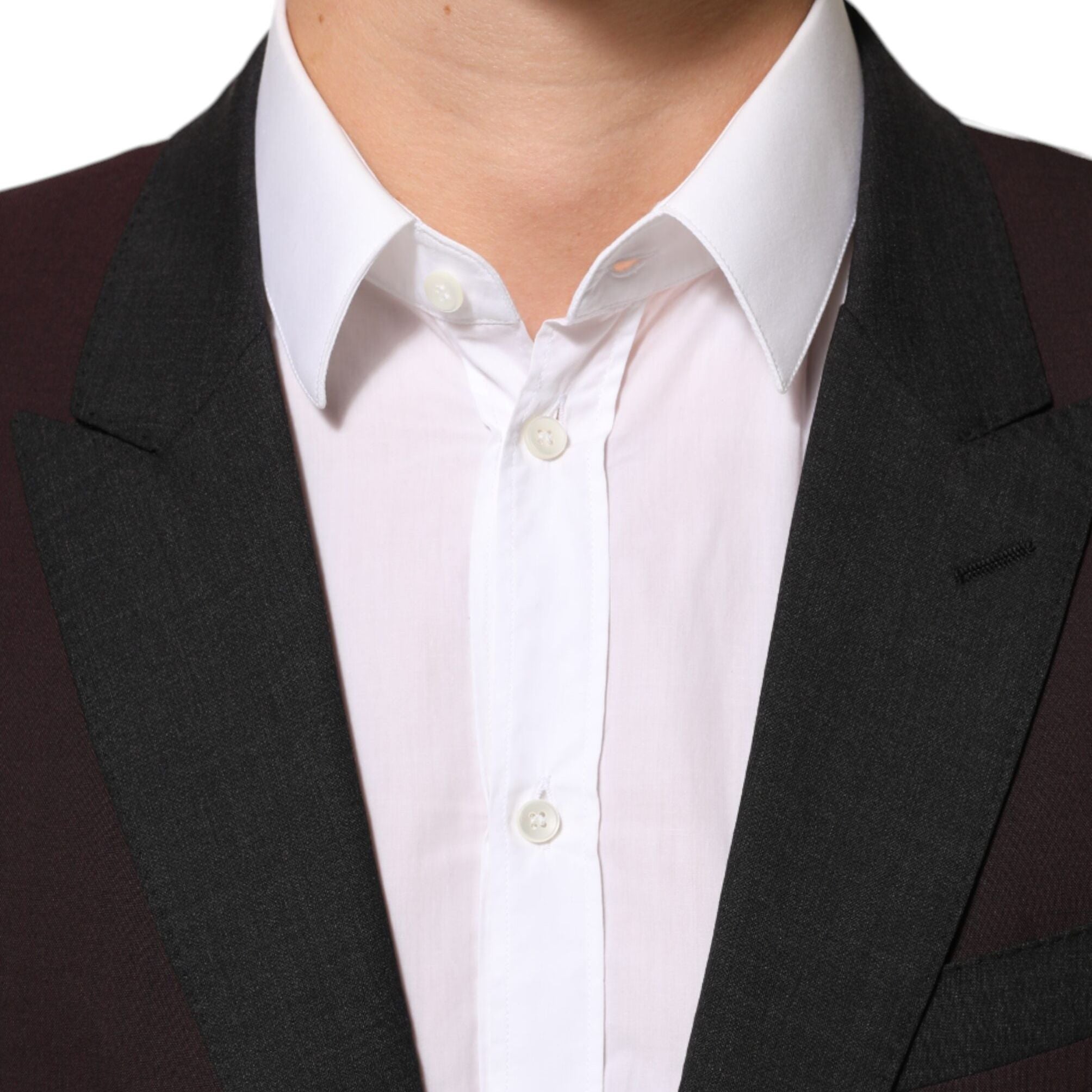 Dolce & Gabbana Maroon Wool 2 Buttons Suit Jacket Blazer
