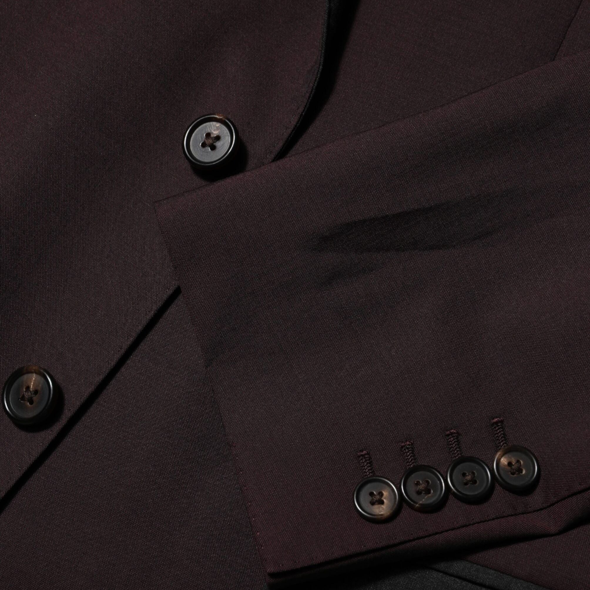 Dolce & Gabbana Maroon Wool 2 Buttons Suit Jacket Blazer