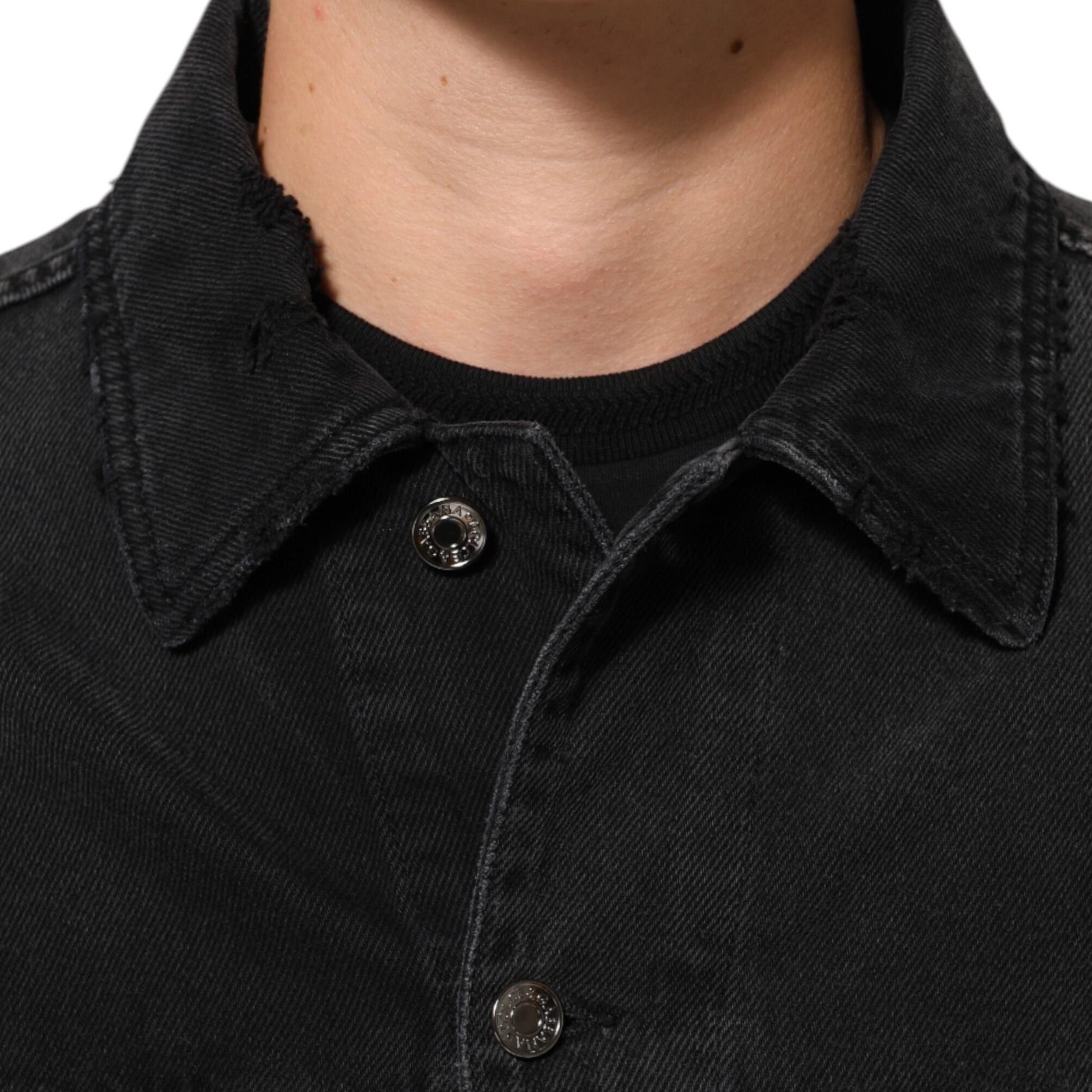 Dolce & Gabbana Black Cotton Stretch Denim Blouson Jacket