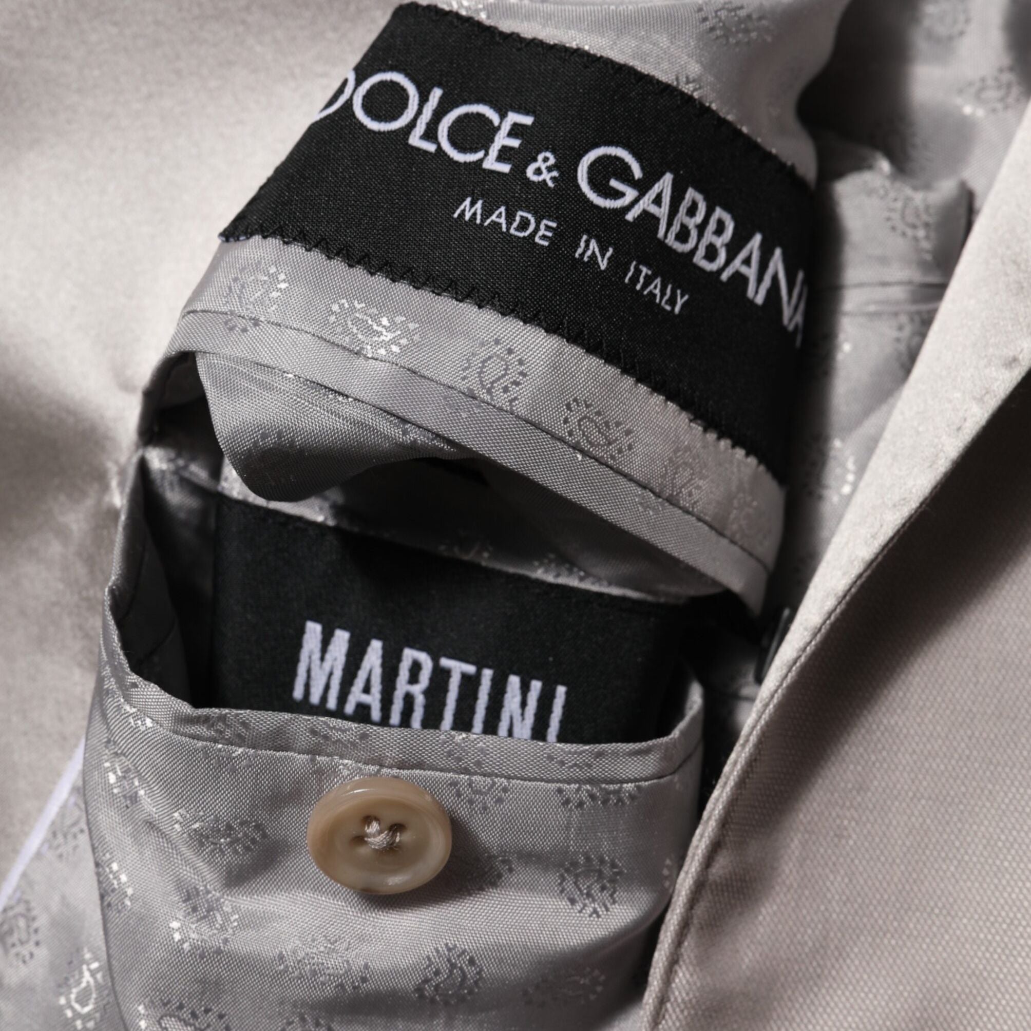 Dolce & Gabbana Light Gray Wool 2 Piece MARTINI Formal Suit