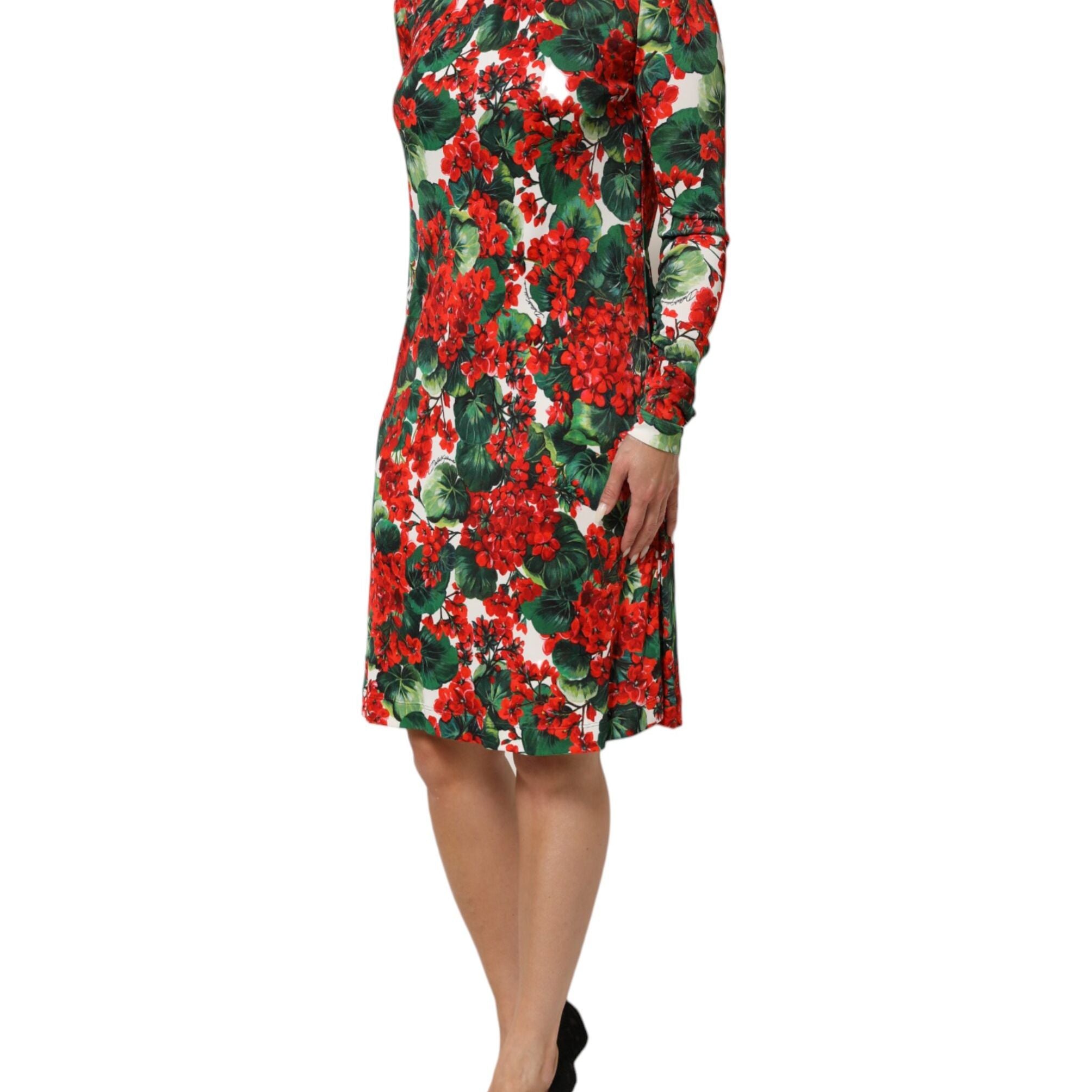 Dolce & Gabbana Multicolor Floral Short Portofino Dress