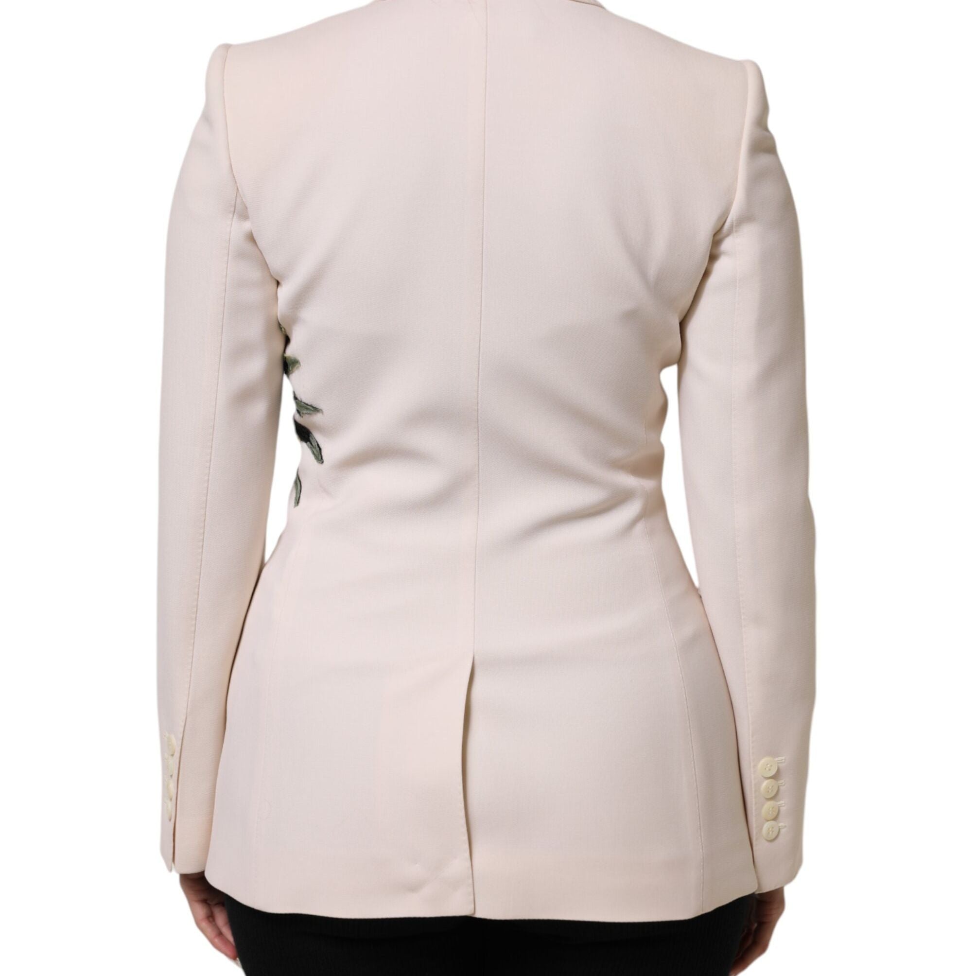 Dolce & Gabbana Beige Embroidered Single Breasted Jacket